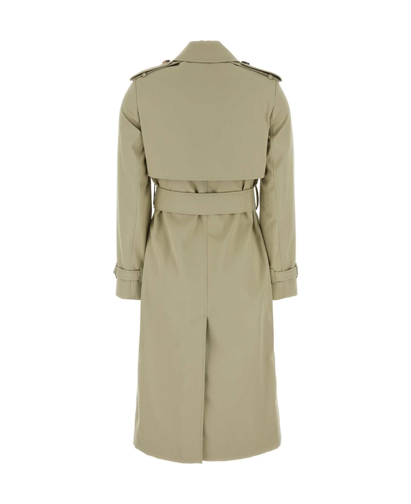 Burberry Beige Polyester Blend Trench Coat - LICHEN