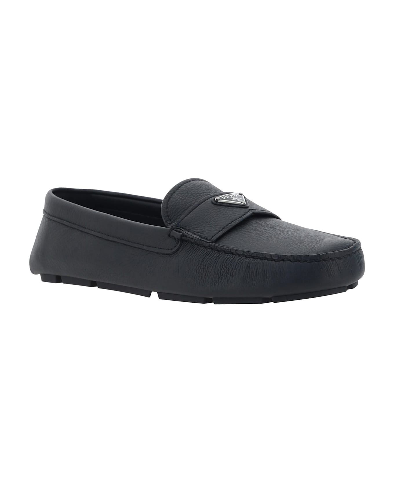 Prada Drive Leather Loafers - Black