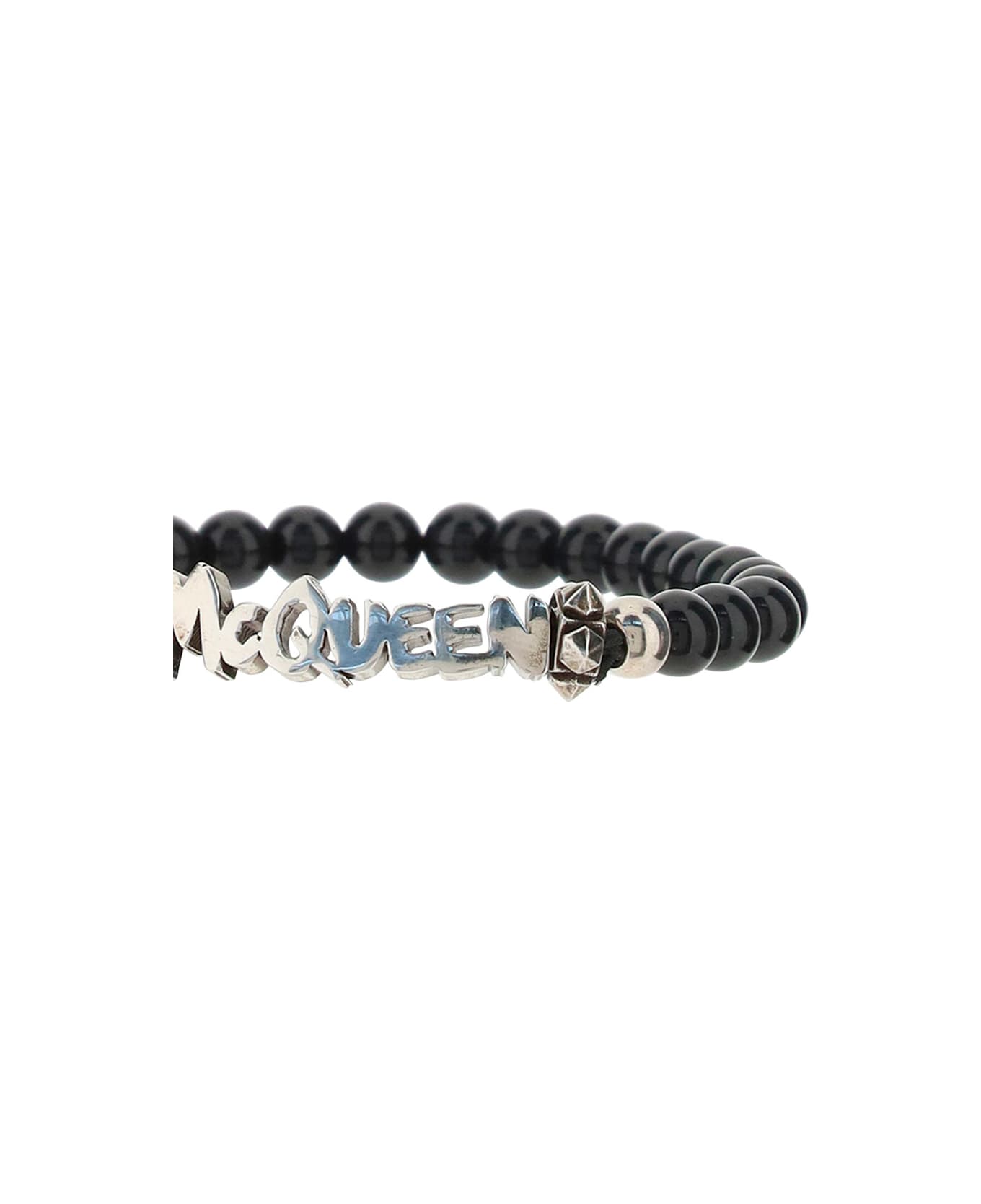 Alexander McQueen Mcq Graf Bracelet - Black/a.silver
