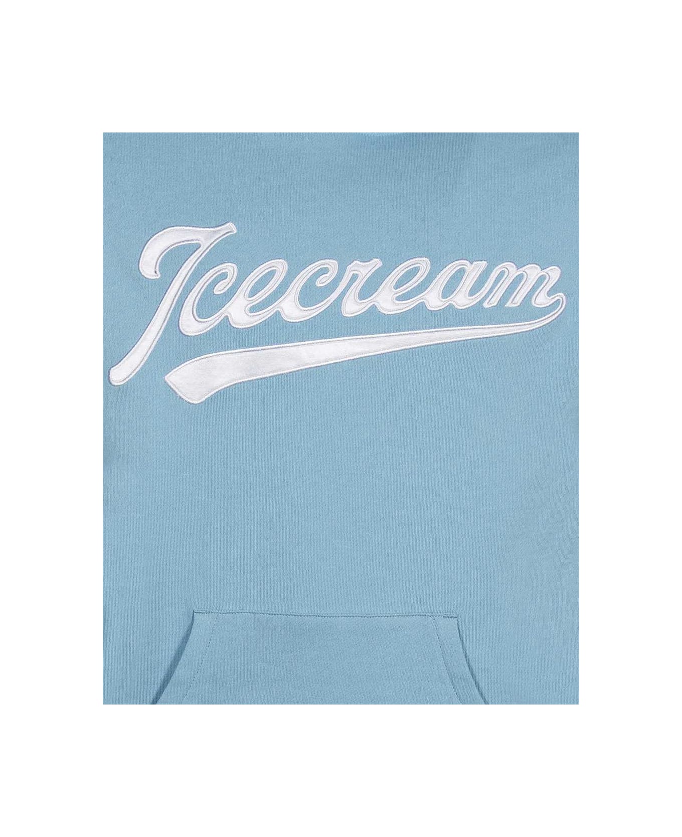 Icecream Cotton Hoodie - Light Blue フリース