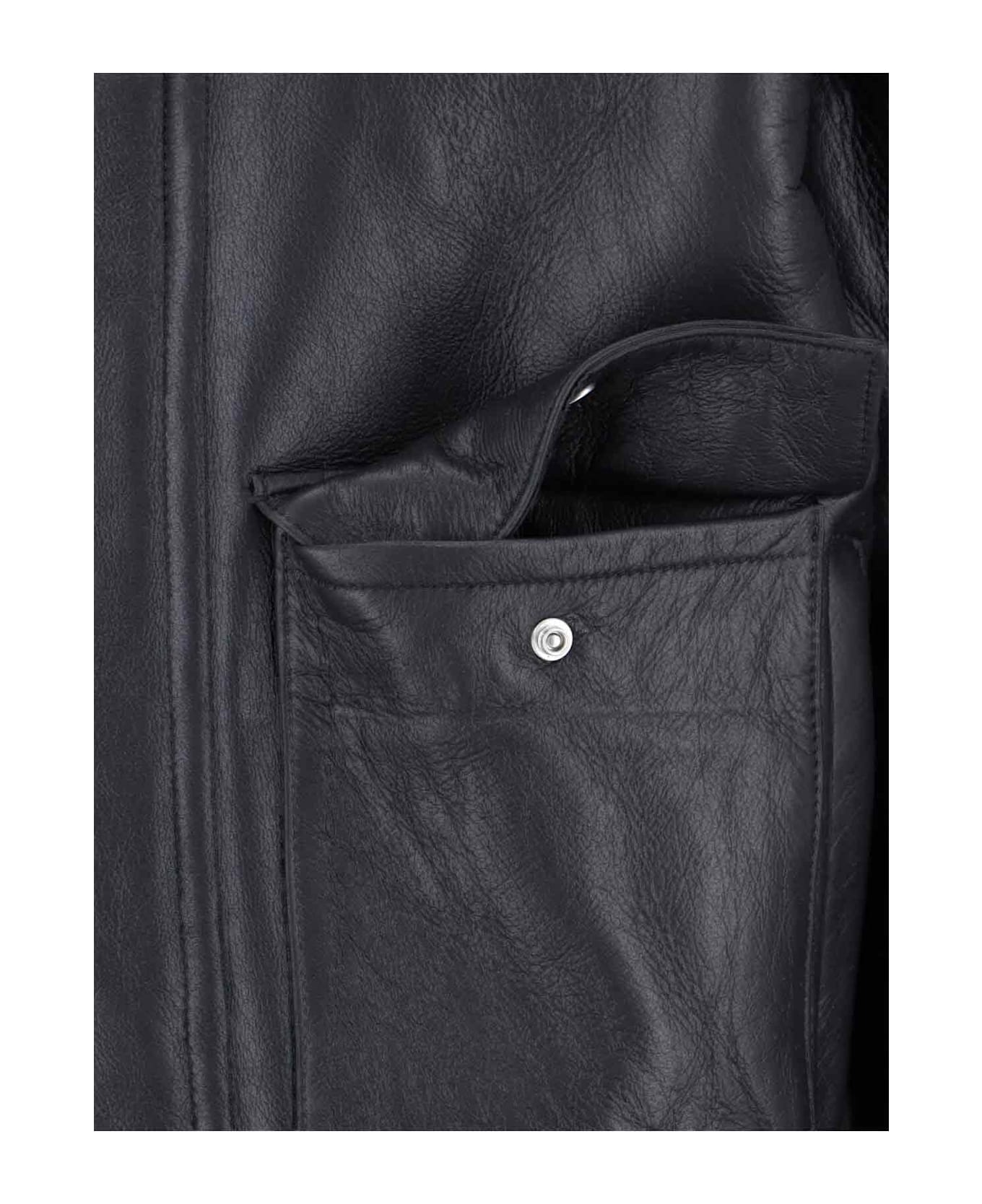 Calvin Klein Lamb Leather Jacket - Black  