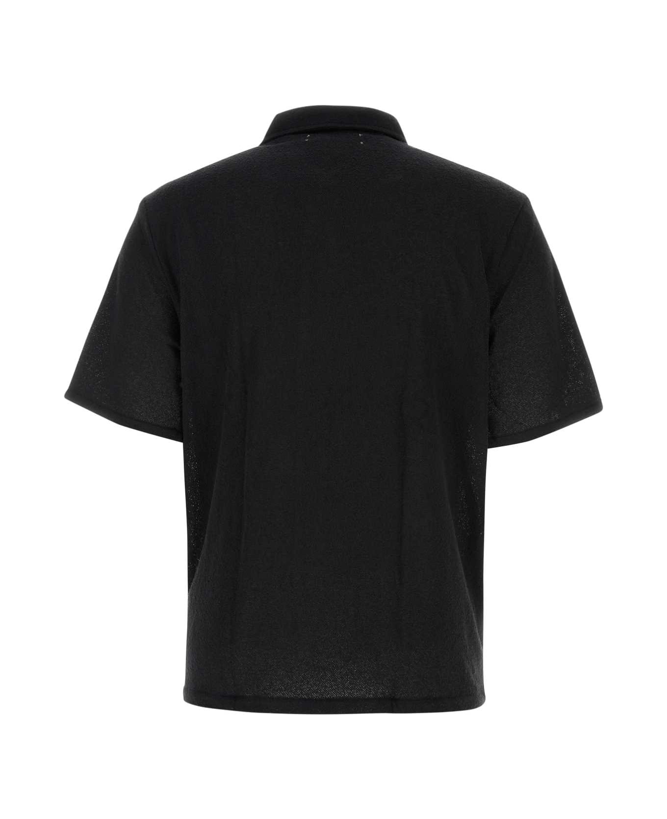 Our Legacy Black Polyester Blend Shirt - BLACKBOUCLE