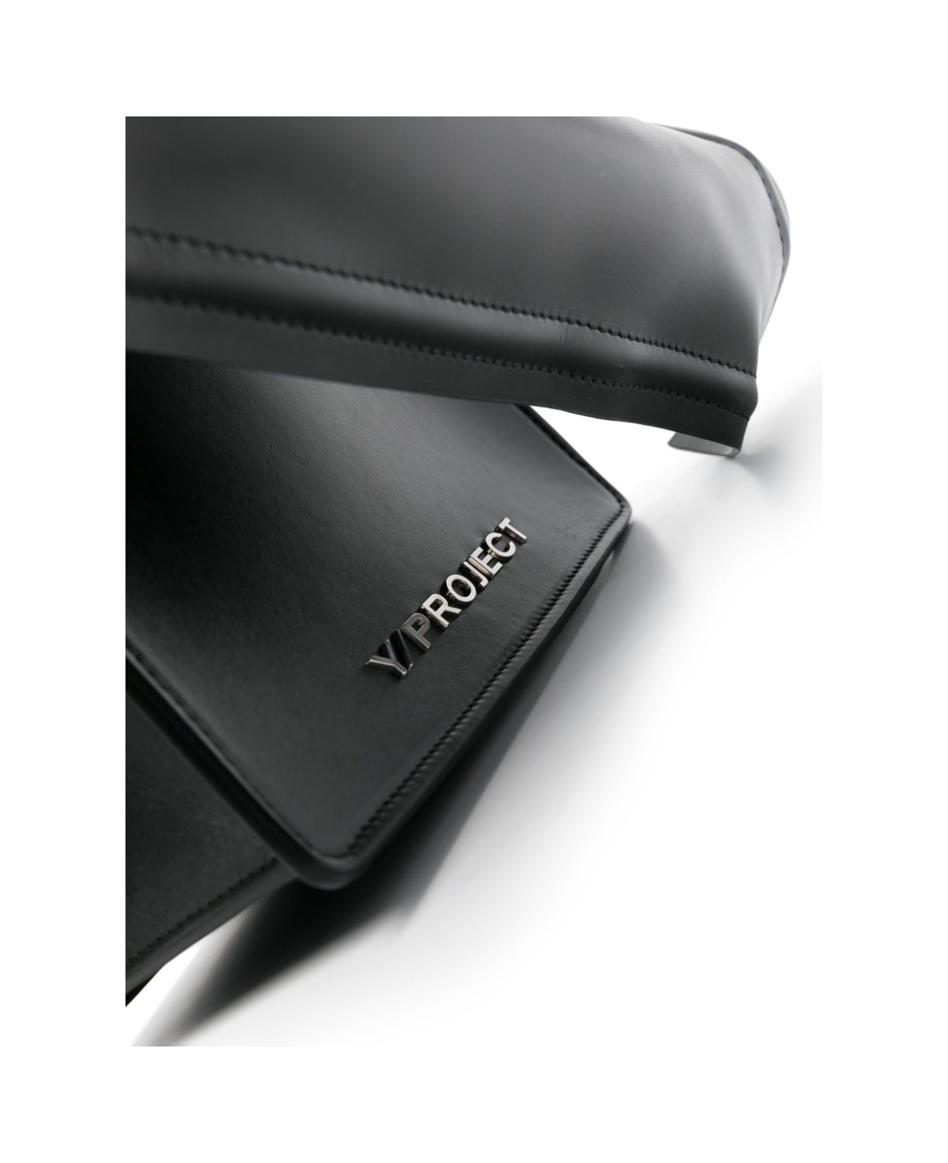 Y/Project Wire Leather Handbag - Black