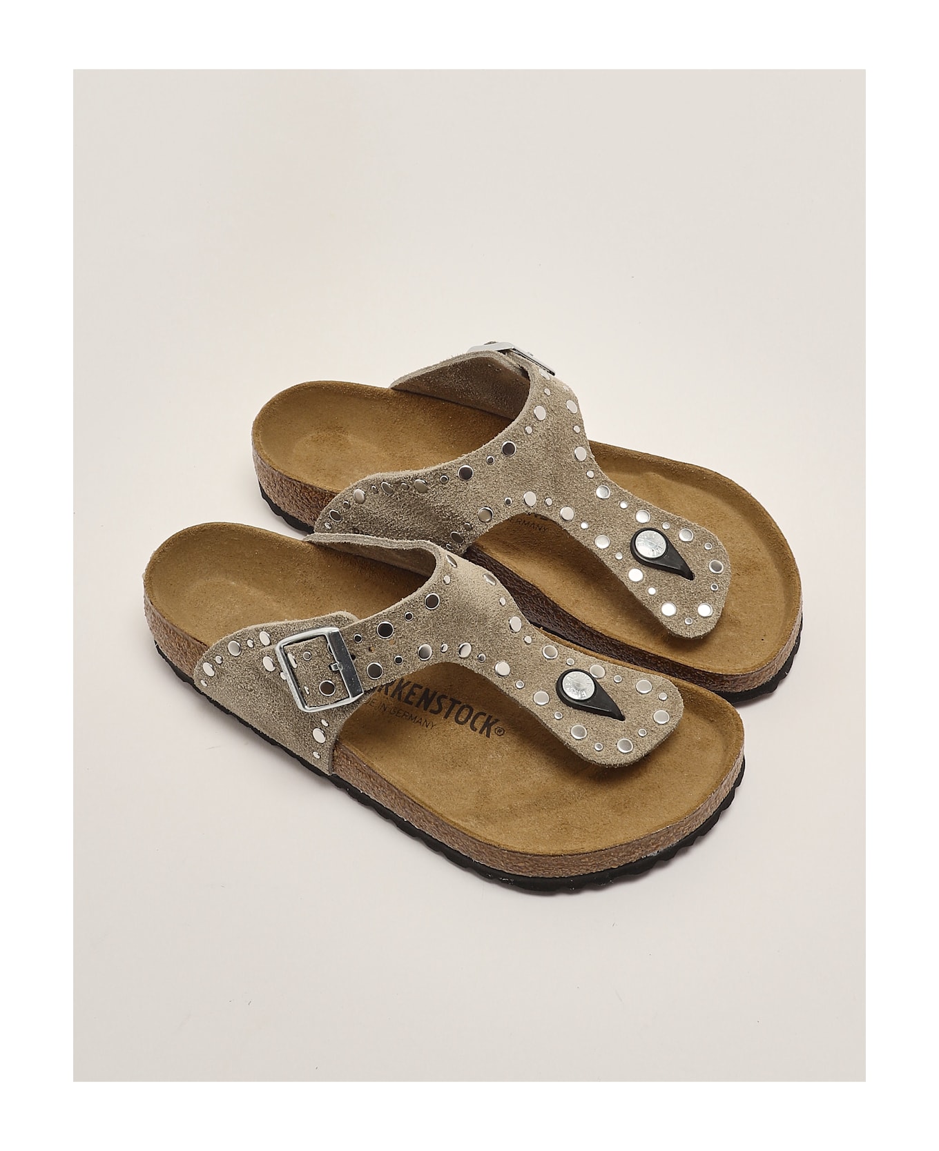Birkenstock Gizeh Rivet Pelle Suede Sandal - TORTORA
