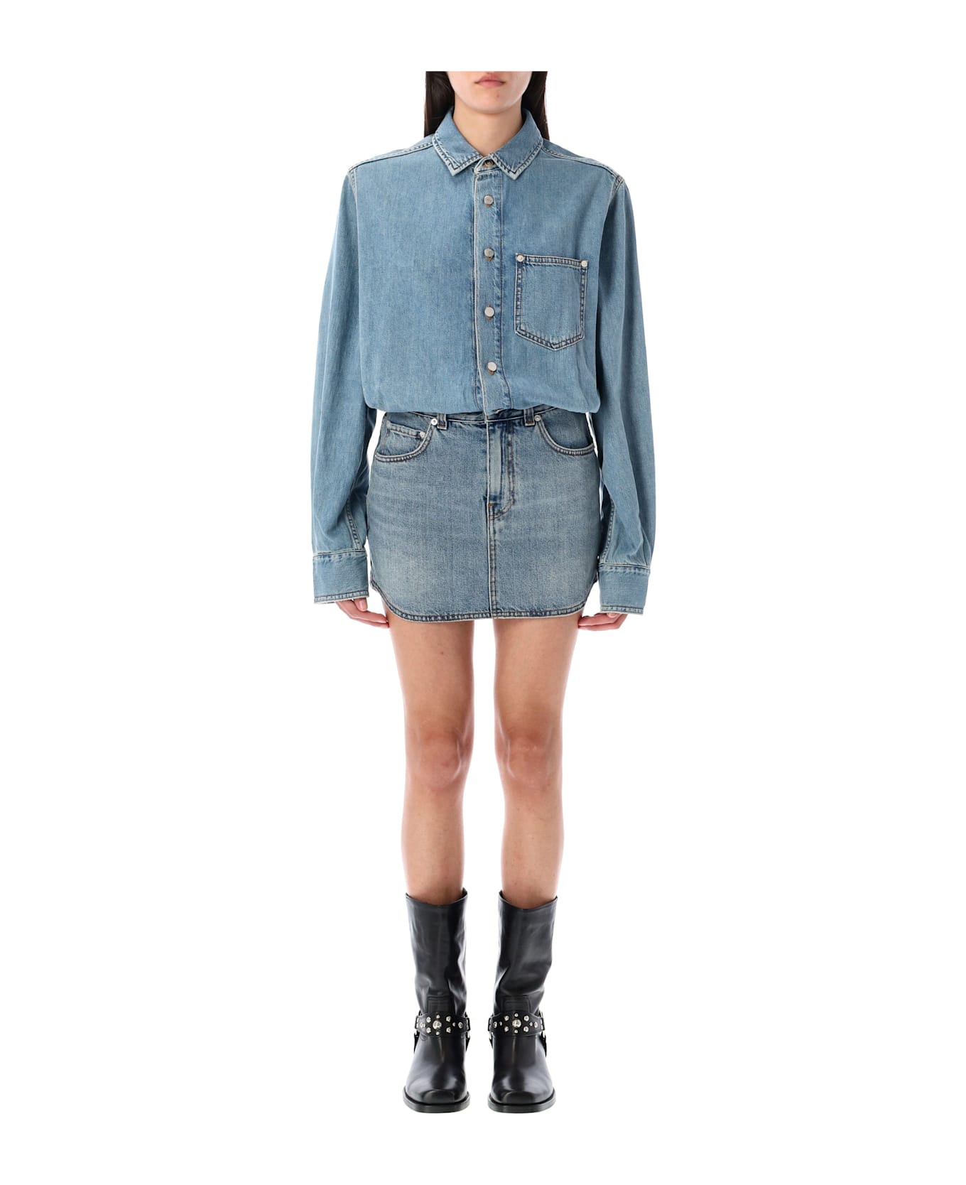 Haikure Tamu Denim Mini Dress - IONIC BLUE