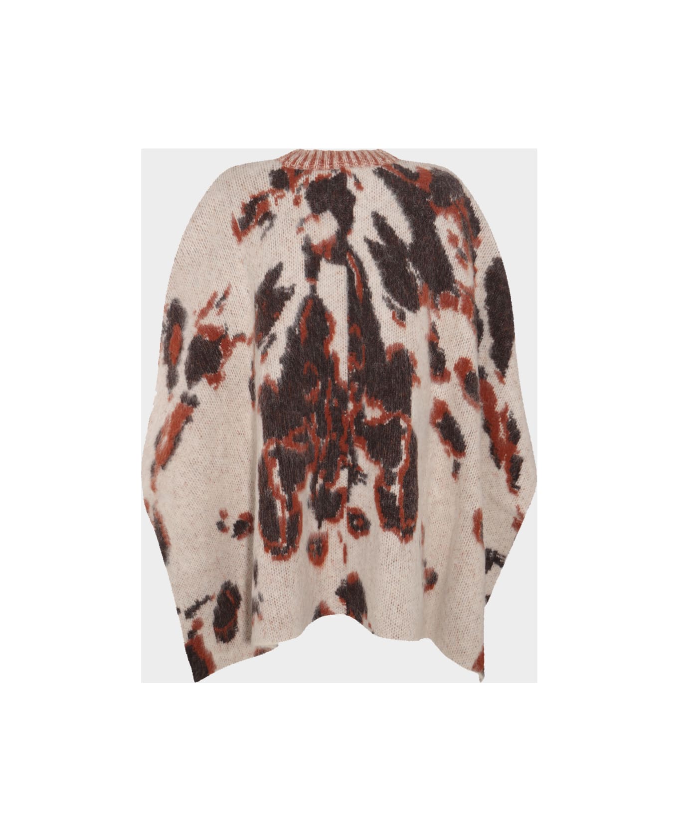 Stella McCartney Multicolour Virgin Wool And Wool Blend Cape - Red