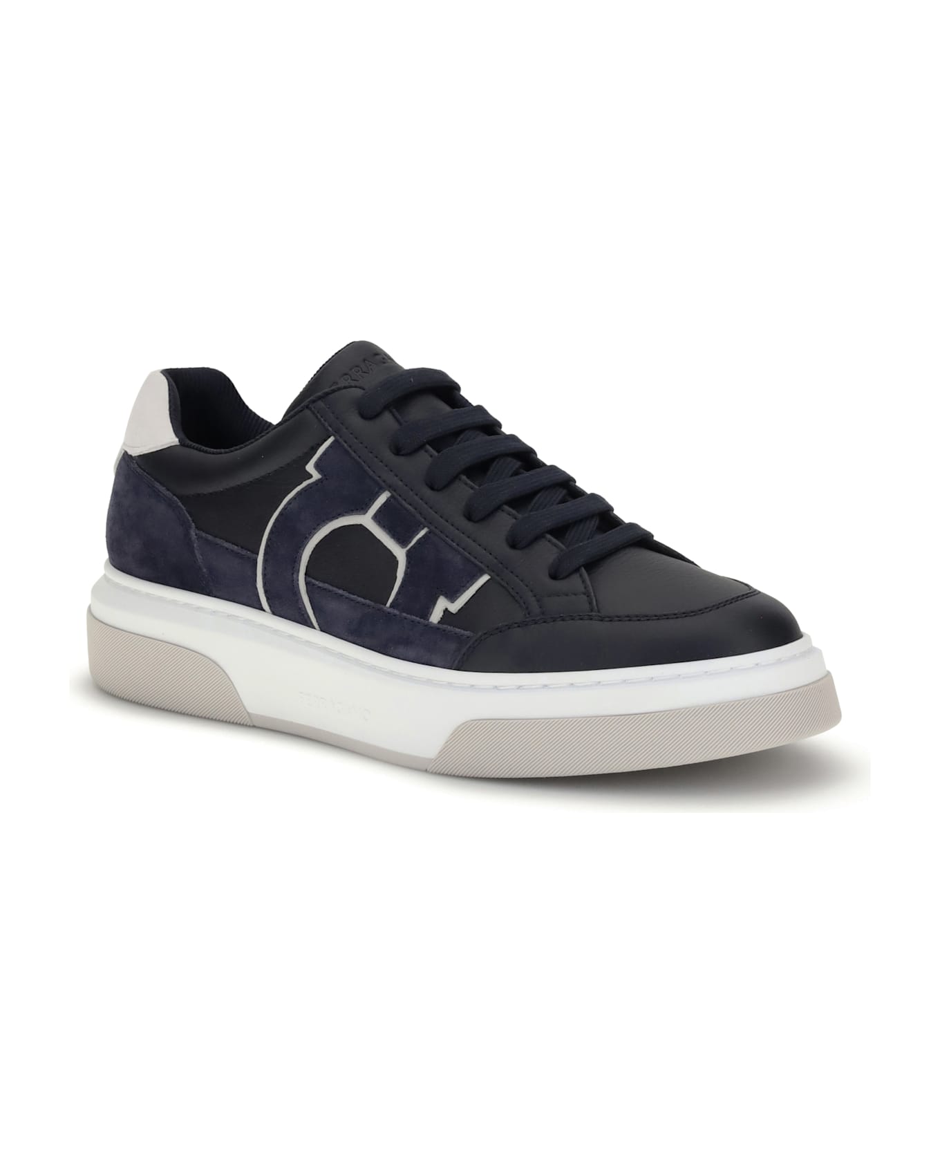 Ferragamo Gancini Leather Sneakers