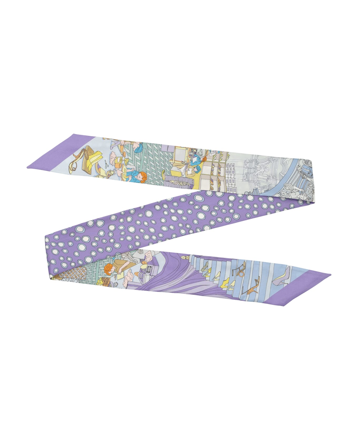 Ferragamo Atelier Print Silk Mini Bandeau - LAVANDER