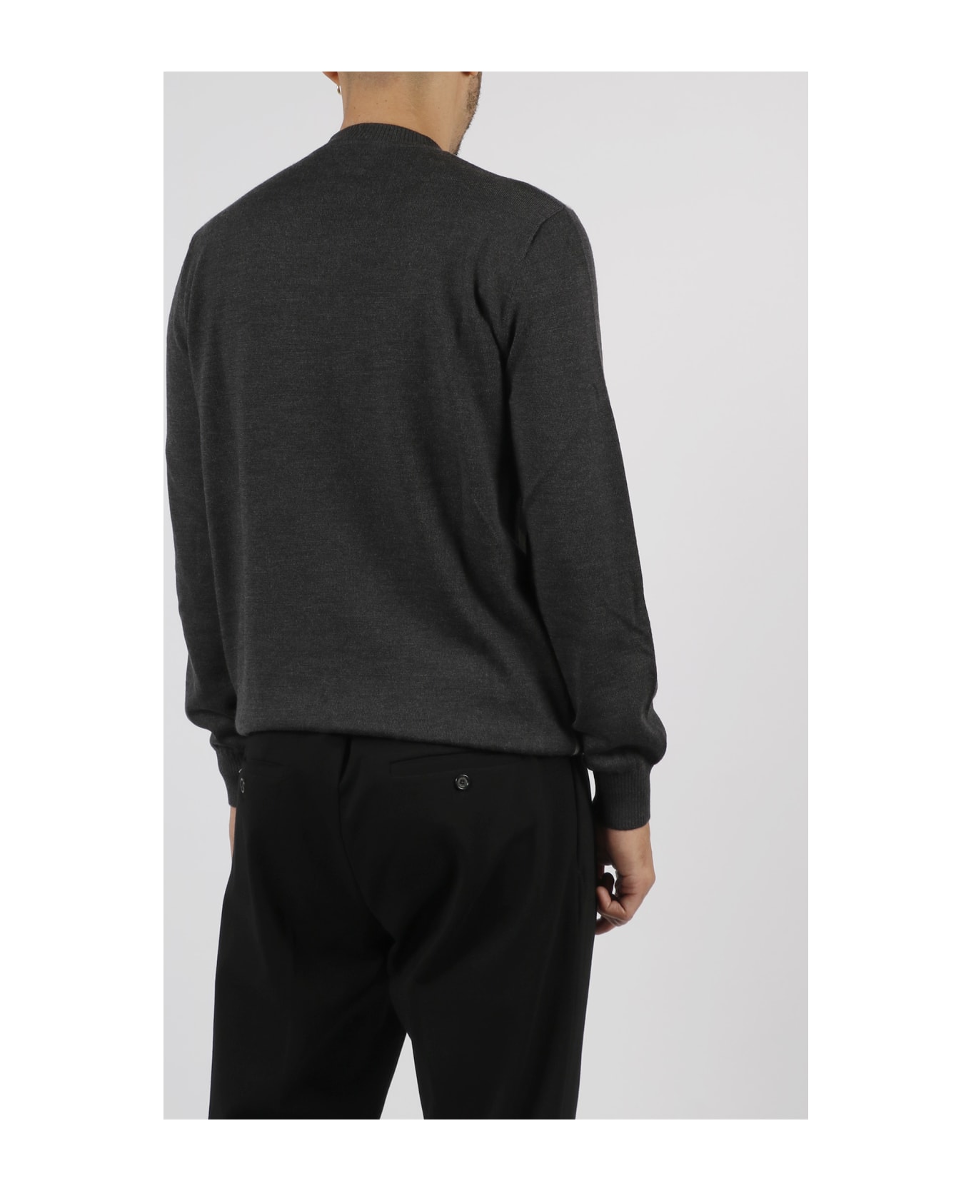 Fendi Macro Ff Wool Sweater - Grey