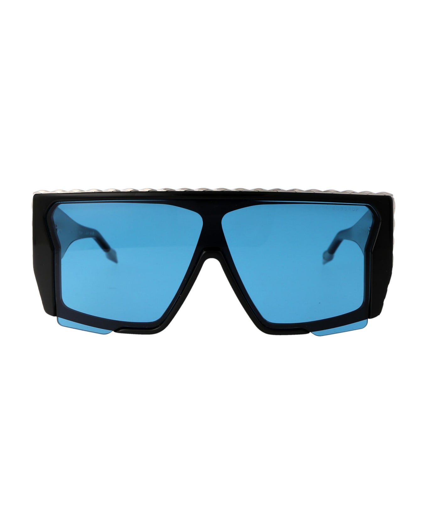 Dita Subdrop Sunglasses - 01 Black - Silver w/ Cobalt Blue