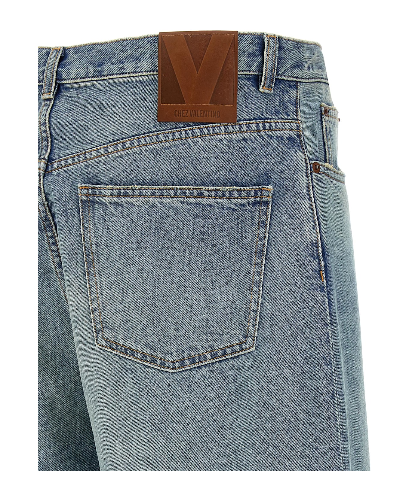 Valentino Garavani Jacquard Jeans - Blue
