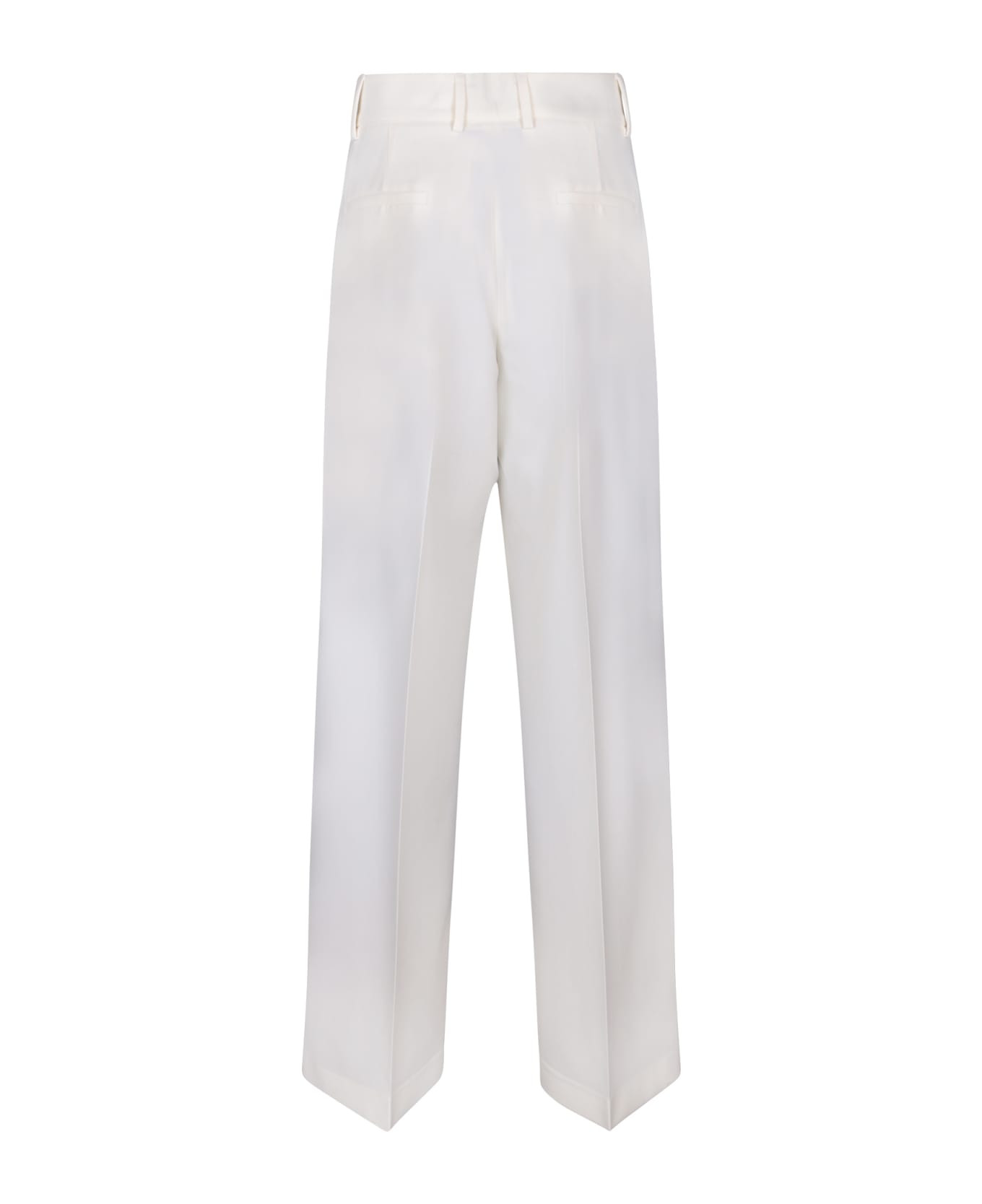 MSGM White Tailored Trousers - White
