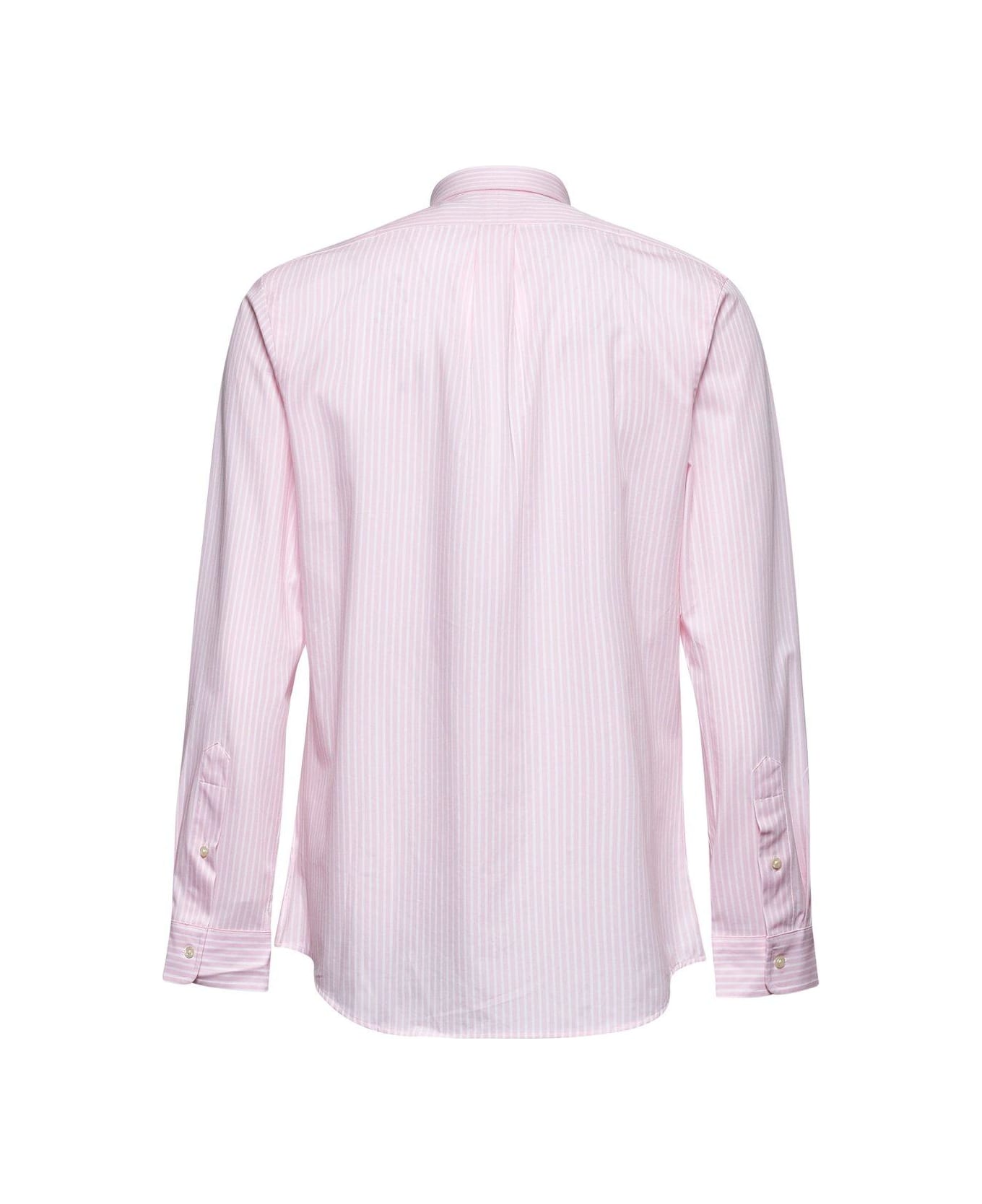 Polo Ralph Lauren All Fit Striped Stretch Poplin Shirt - Rosa