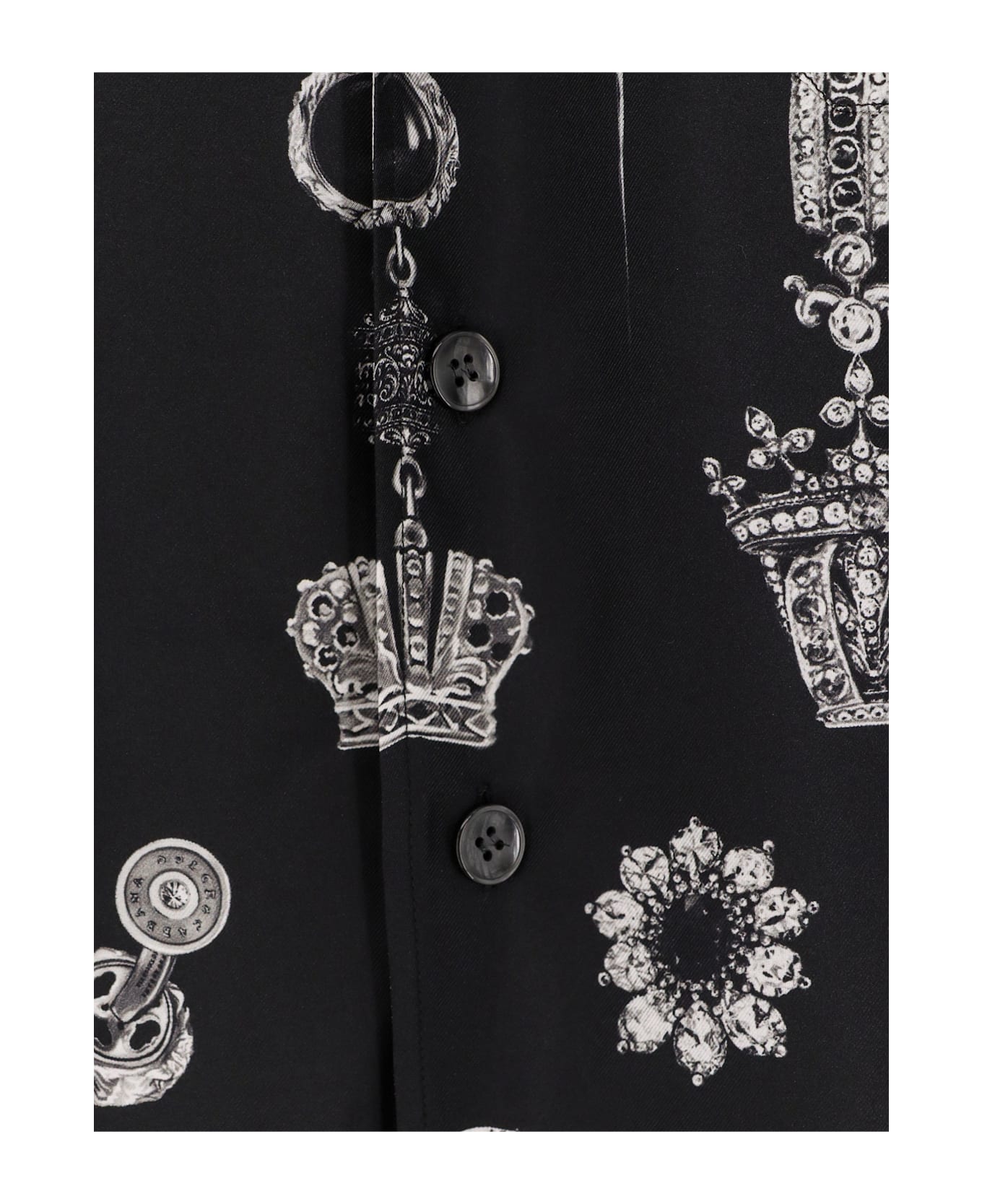 Dolce 
Gabbana Silk Shirt - MEDAGLIETTE FDO NERO