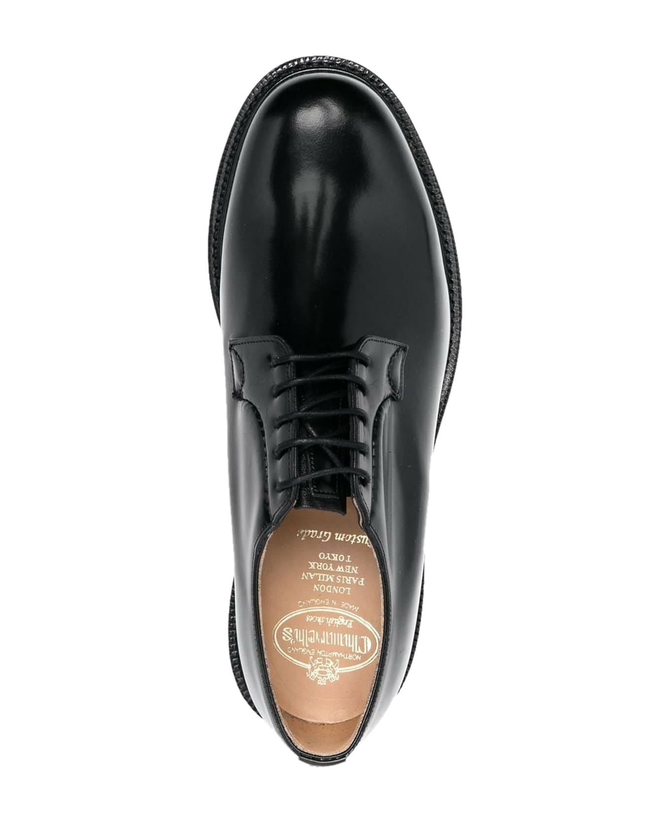 Church's Shannon Derby In Brushed Calfskin - Black