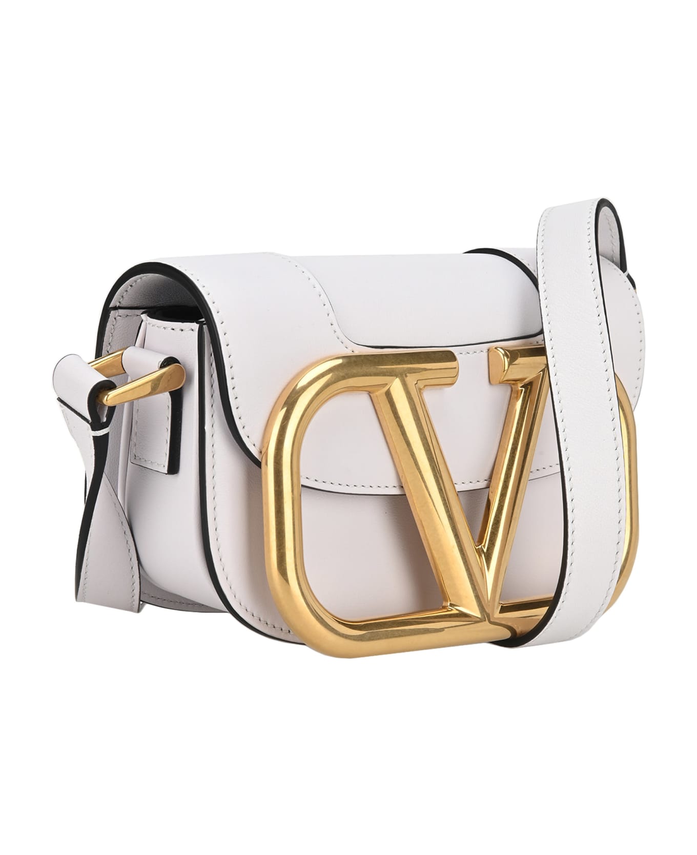 Valentino Small Supervee Crossbody Bag - WHITE