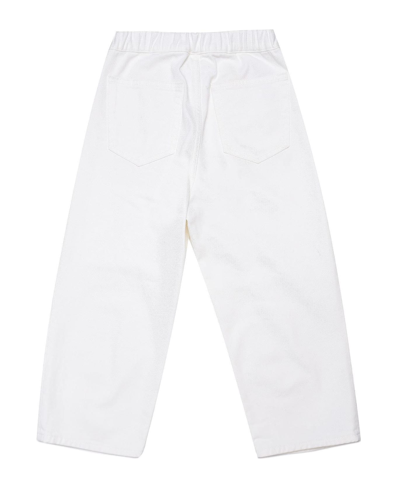 MM6 Maison Margiela Wide Leg Jeans - White ボトムス