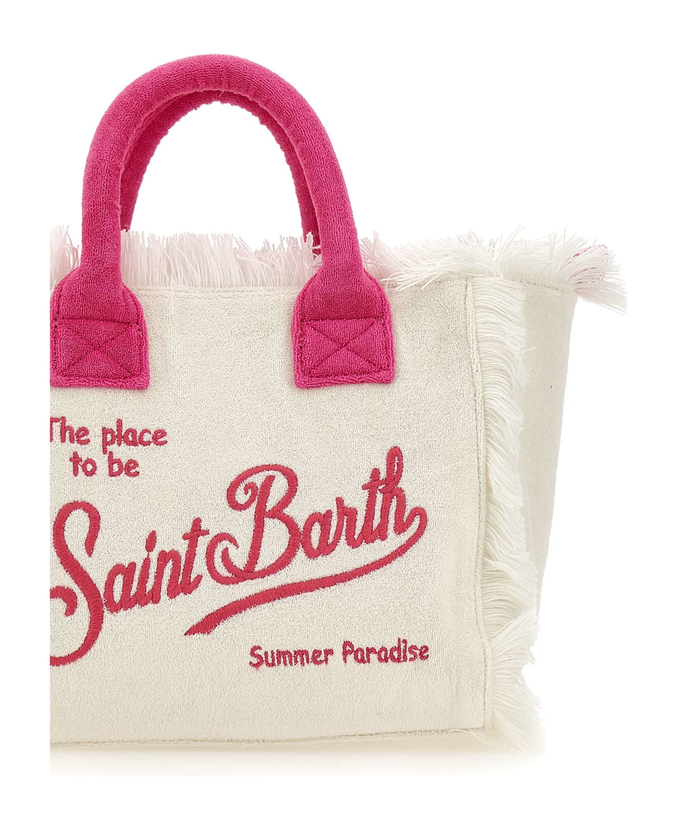 MC2 Saint Barth "colette Sponge" Bag - WHITE/ pink
