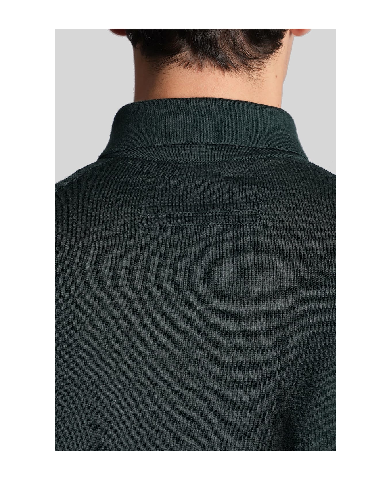 Zegna Polo In Green Wool - green