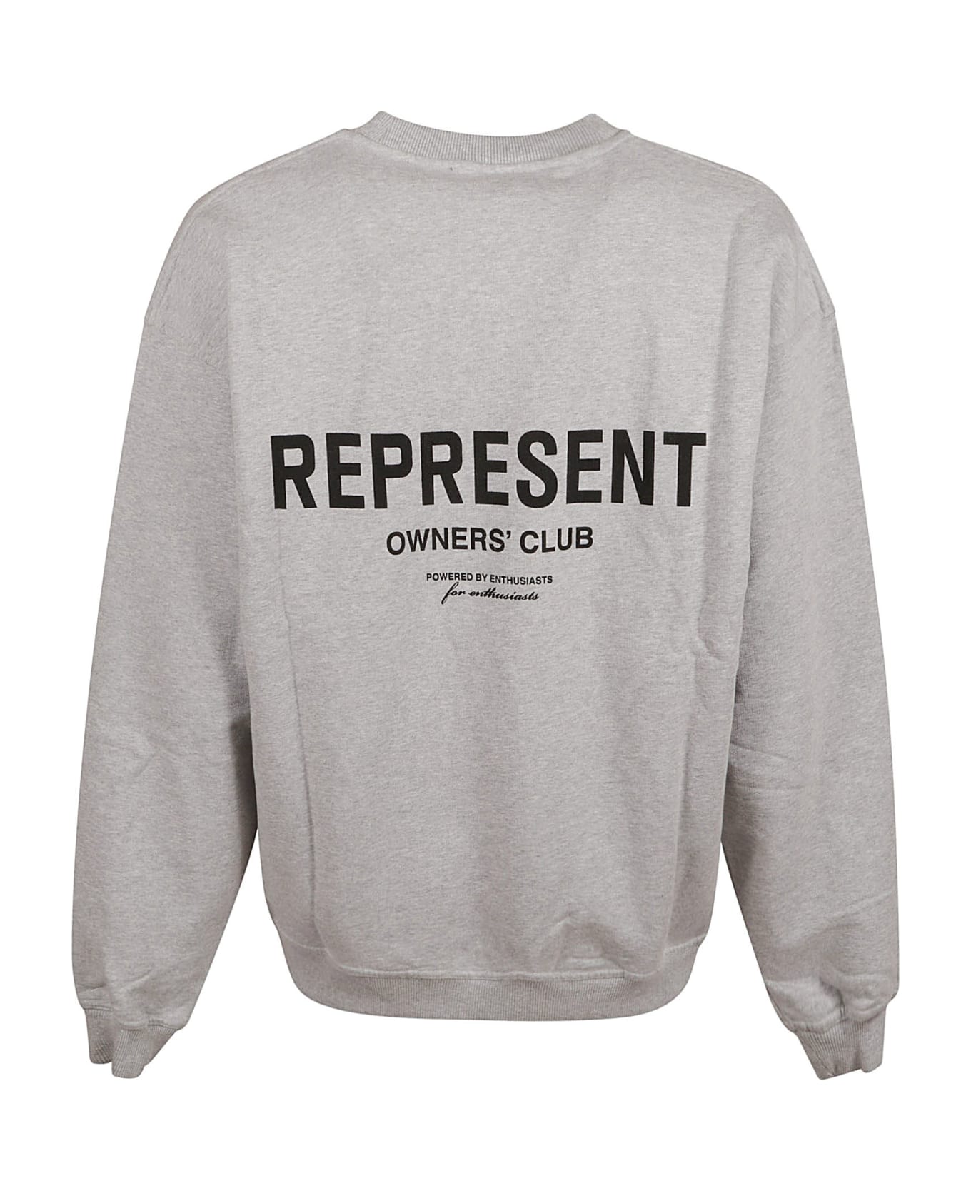 REPRESENT Logo Back Sweatshirt - Ash Grey/Black フリース