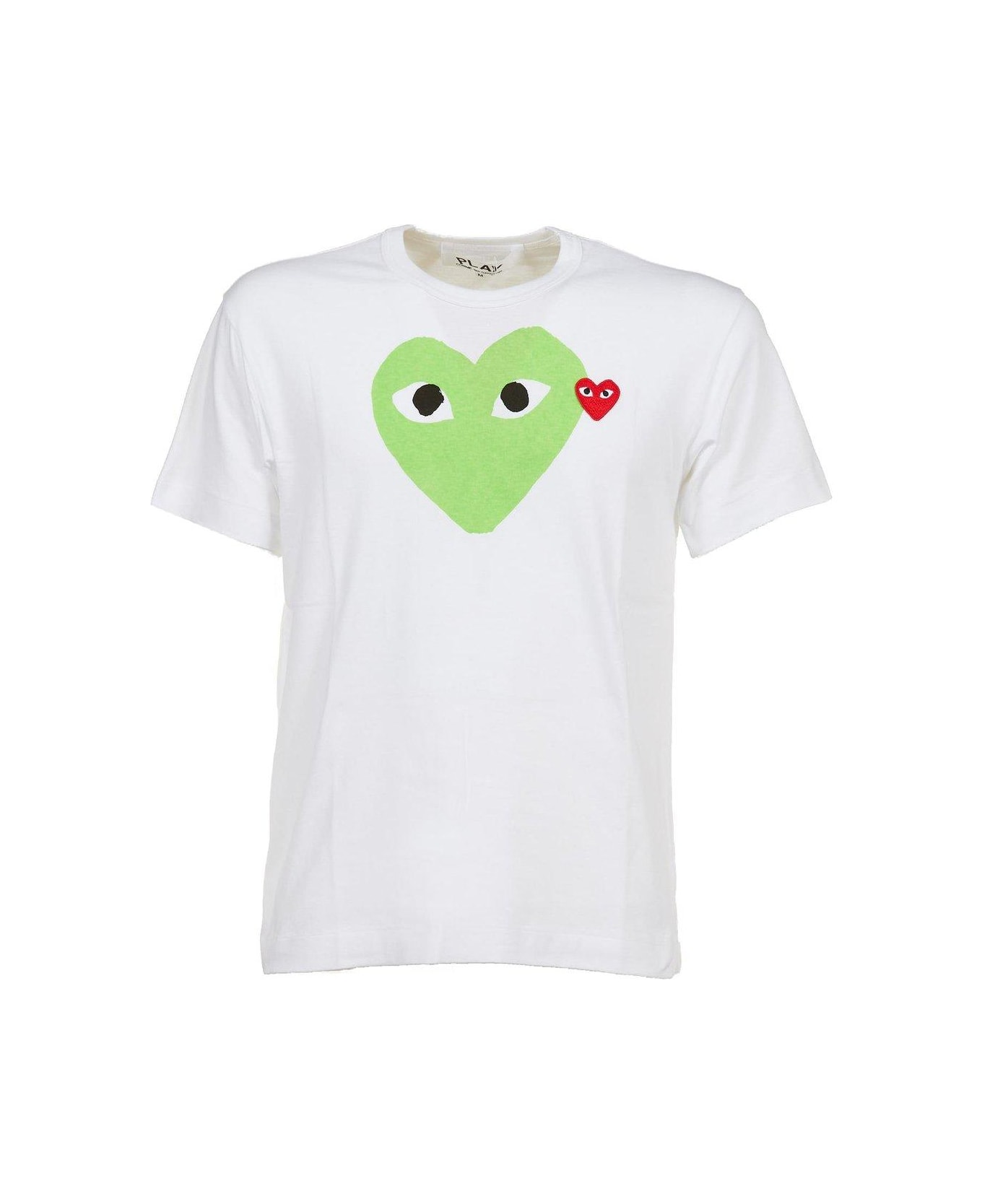 Comme des Garçons Play Hearts Printed T-shirt - Green