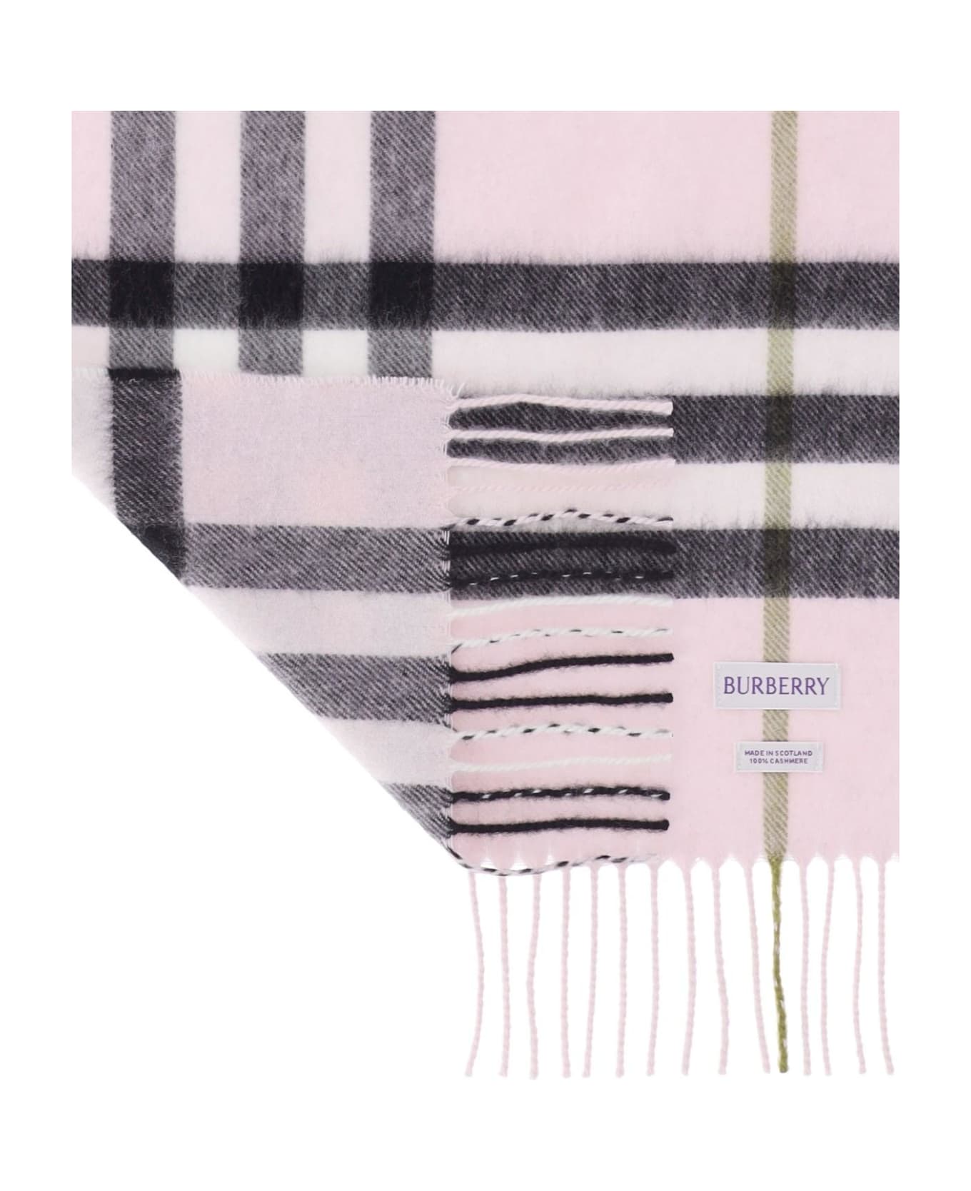 Burberry 'check' Scarf - Pale Candy Pink