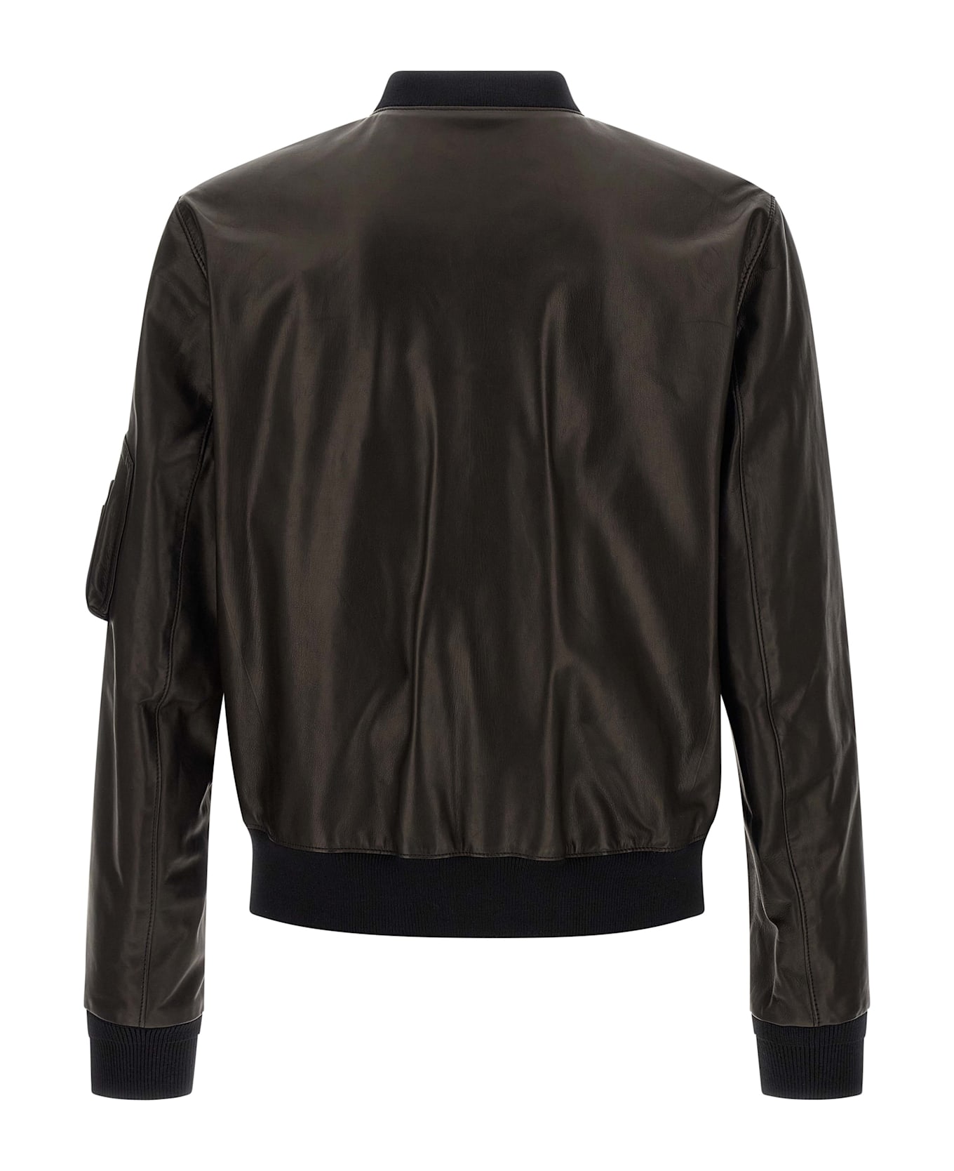 Givenchy Leather Bomber Jacket - Black  