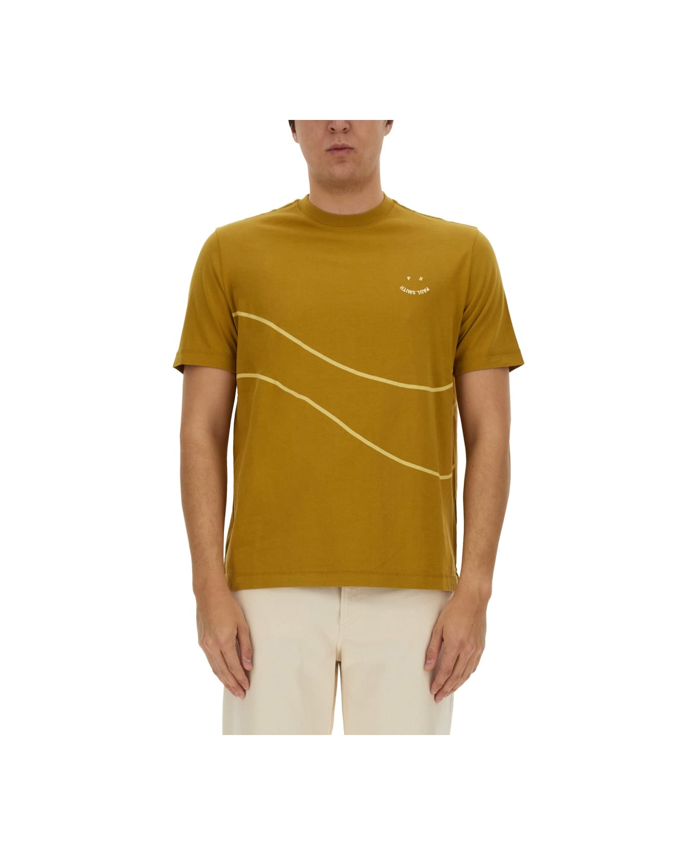 PS by Paul Smith T-shirt With Logo - BROWN シャツ