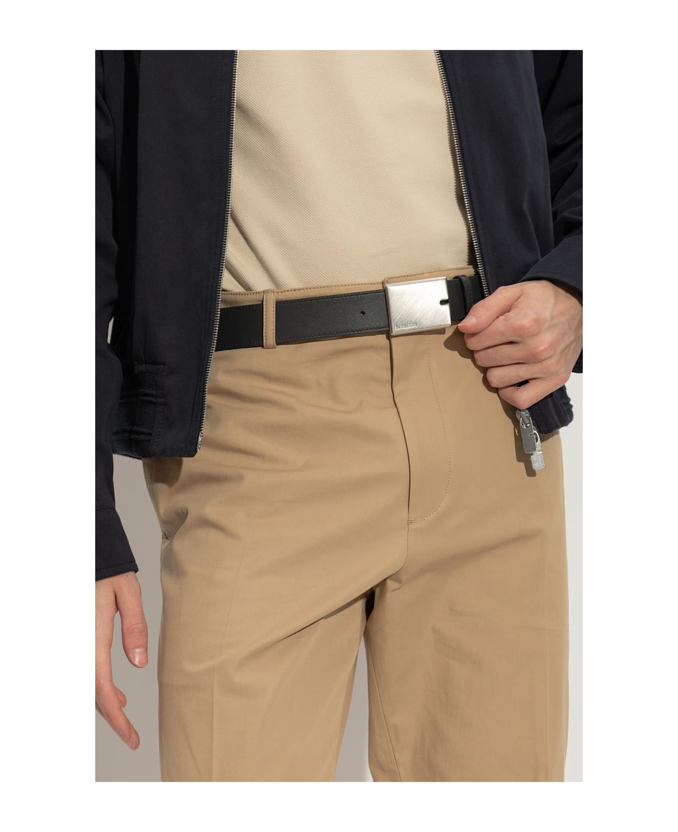 Burberry Reversible Belt - Sand/slate