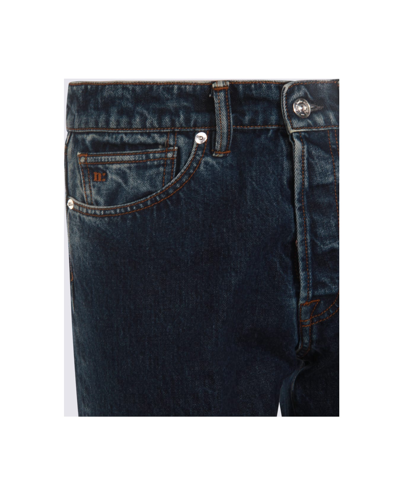 Nine in the Morning Dark Blue Cotton Jeans - AZI8