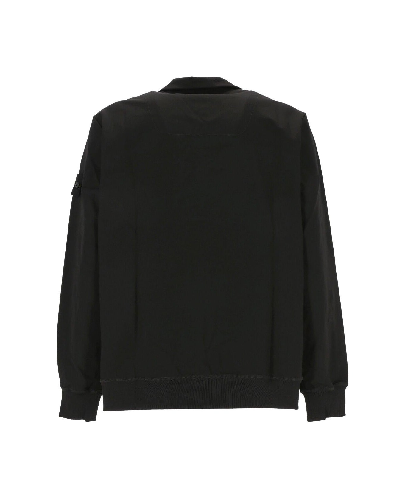 Stone Island Zip-up Sweatshirt - BLACK