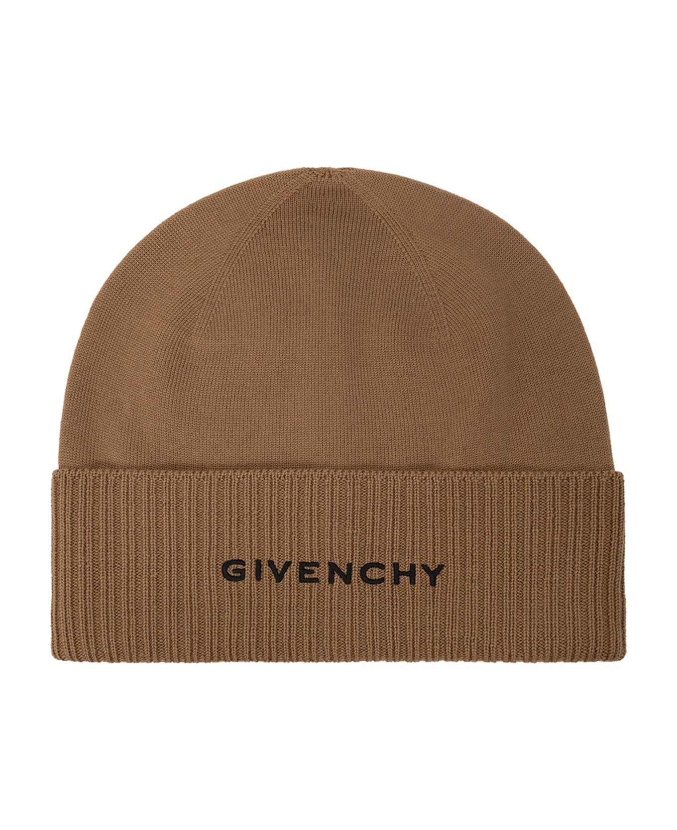Givenchy Wool Logo Hat embroidered-logo - Beige