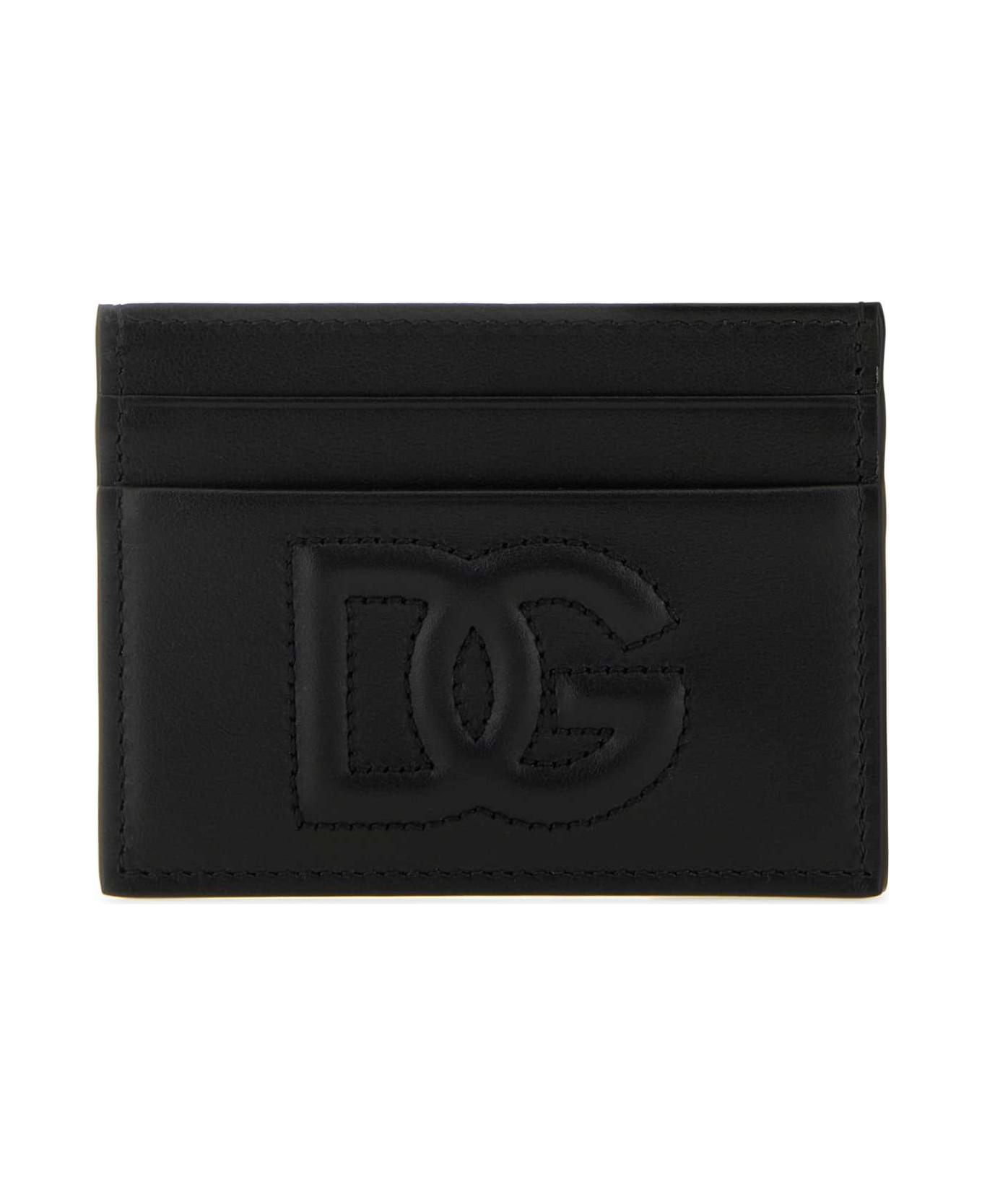 Dolce & Gabbana Black Leather Card Holder - Black