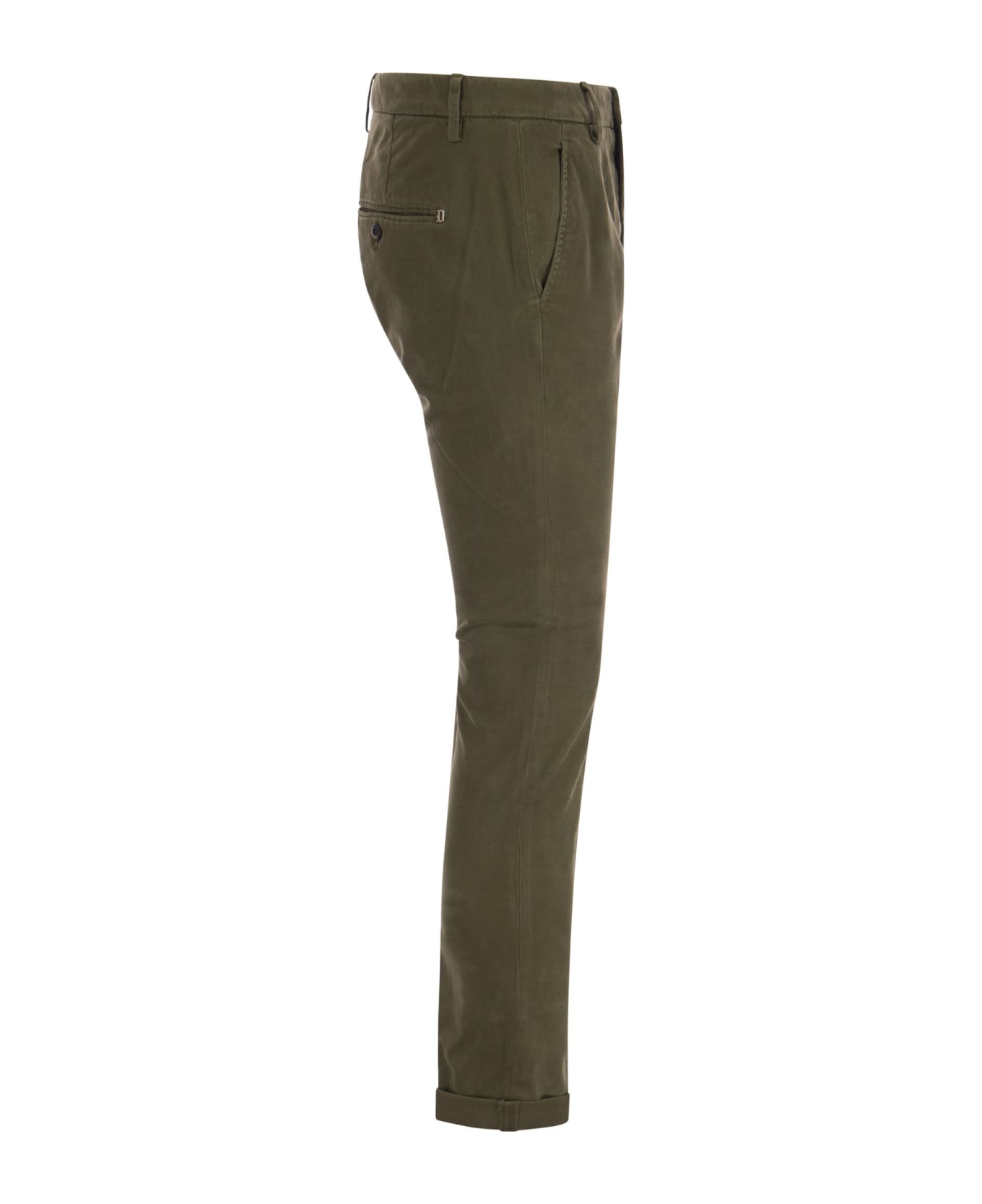 Dondup Gaubert - Slim-fit Gabardine Trousers - Military Green