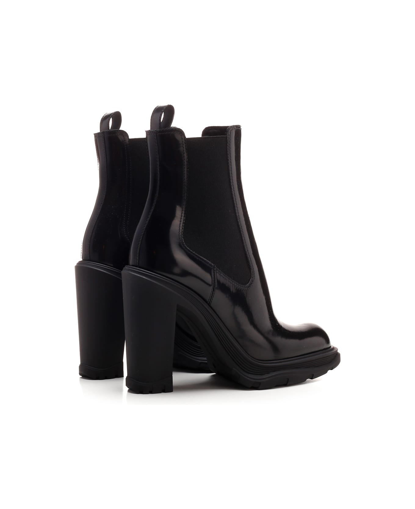 Alexander McQueen Chunky Heel Ankle Boots - Black