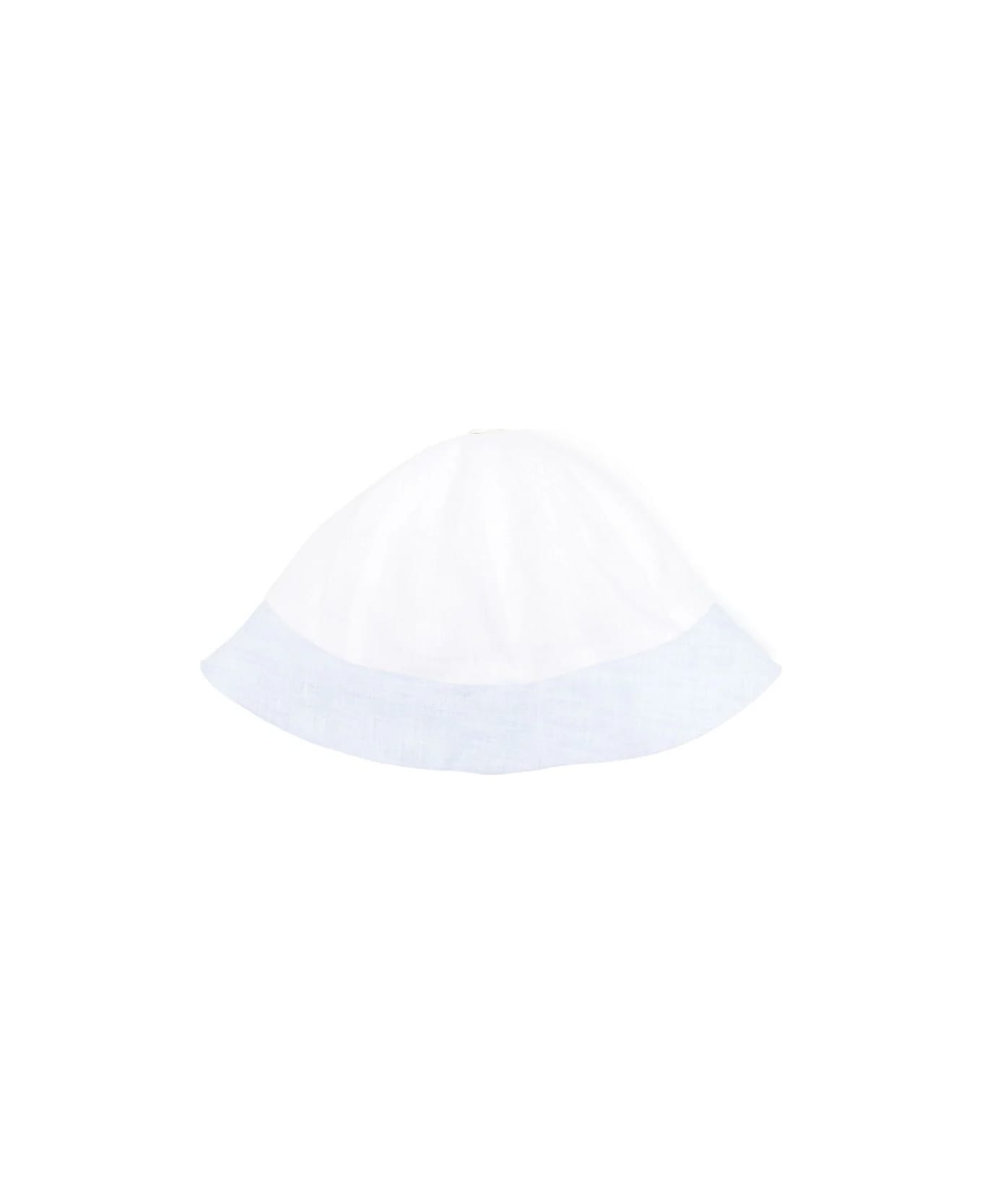 La stupenderia Cappello Con Bottone Con Logo - White