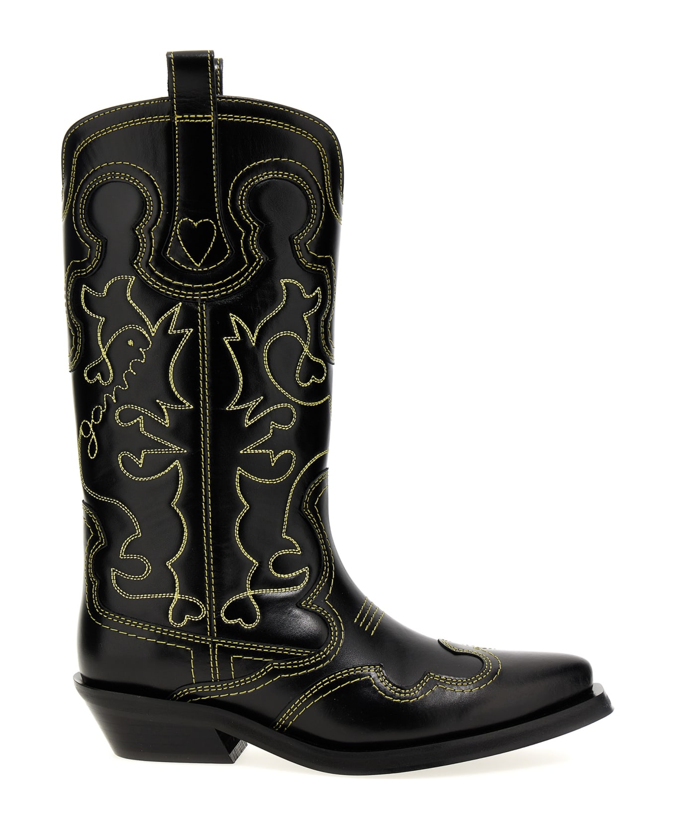 Ganni 'western' Texan Boots - Black  