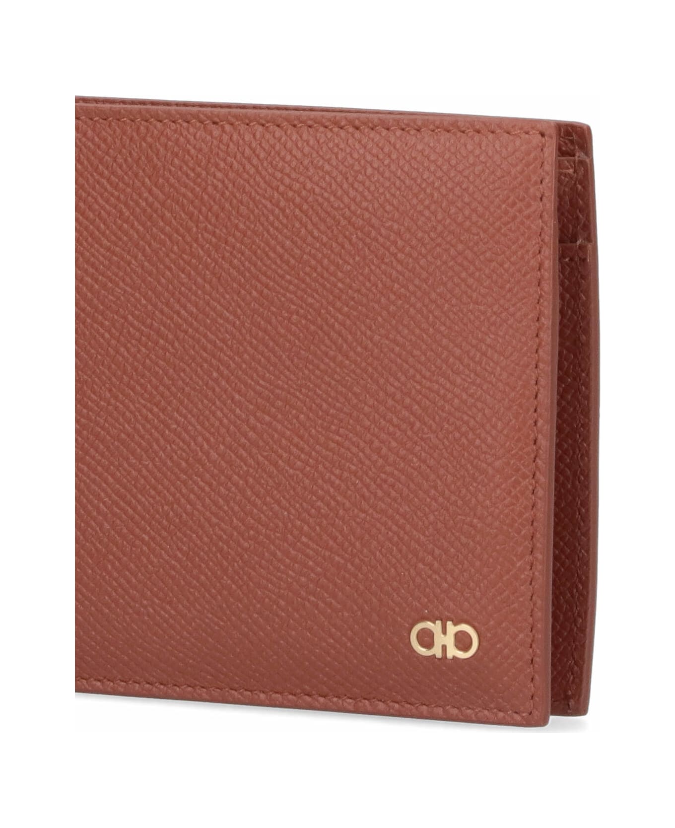 Ferragamo Bi-fold Wallet "gancini" - Brown