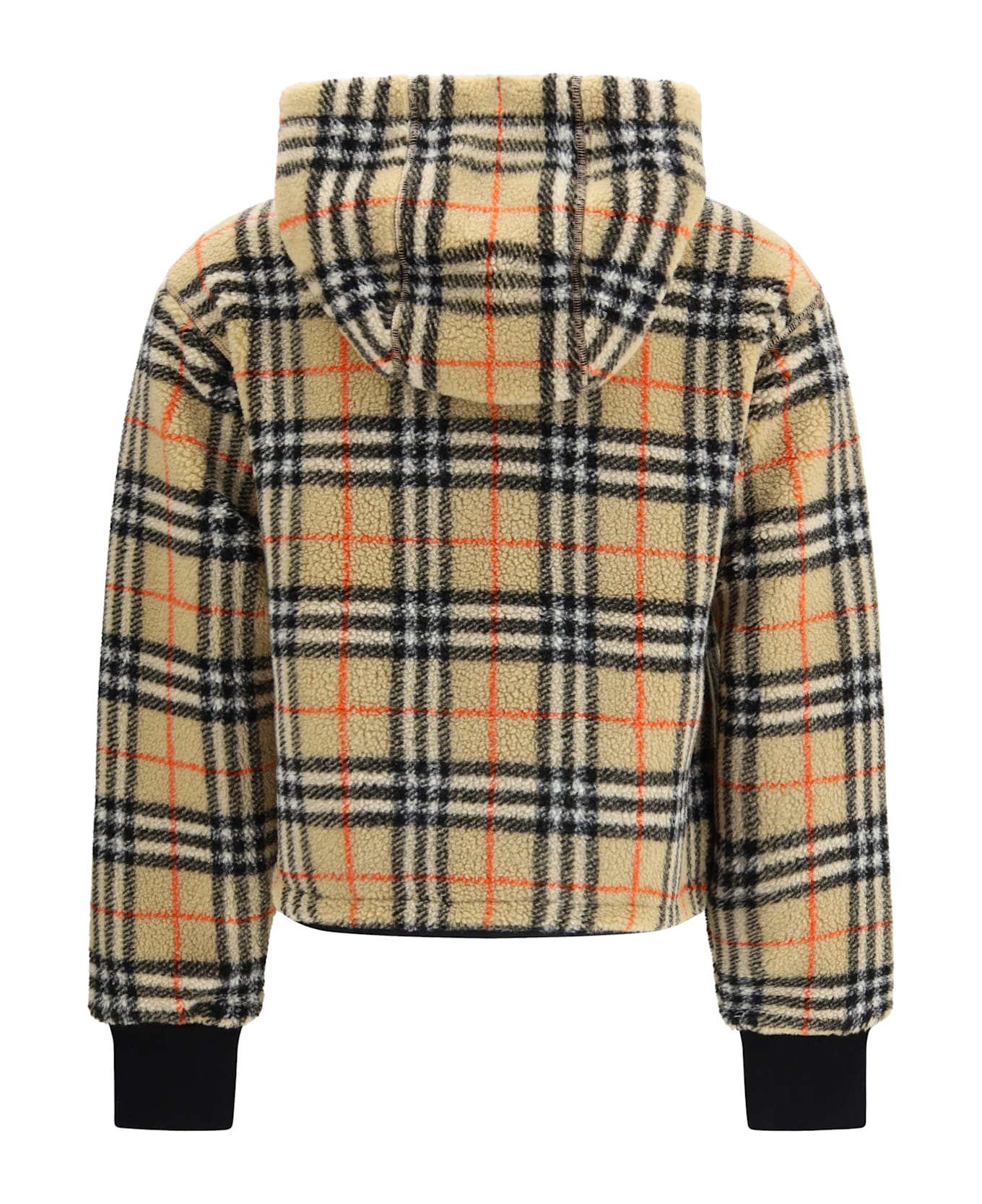 Burberry Cropped Hooded Check Fleece Jacket ジャケット
