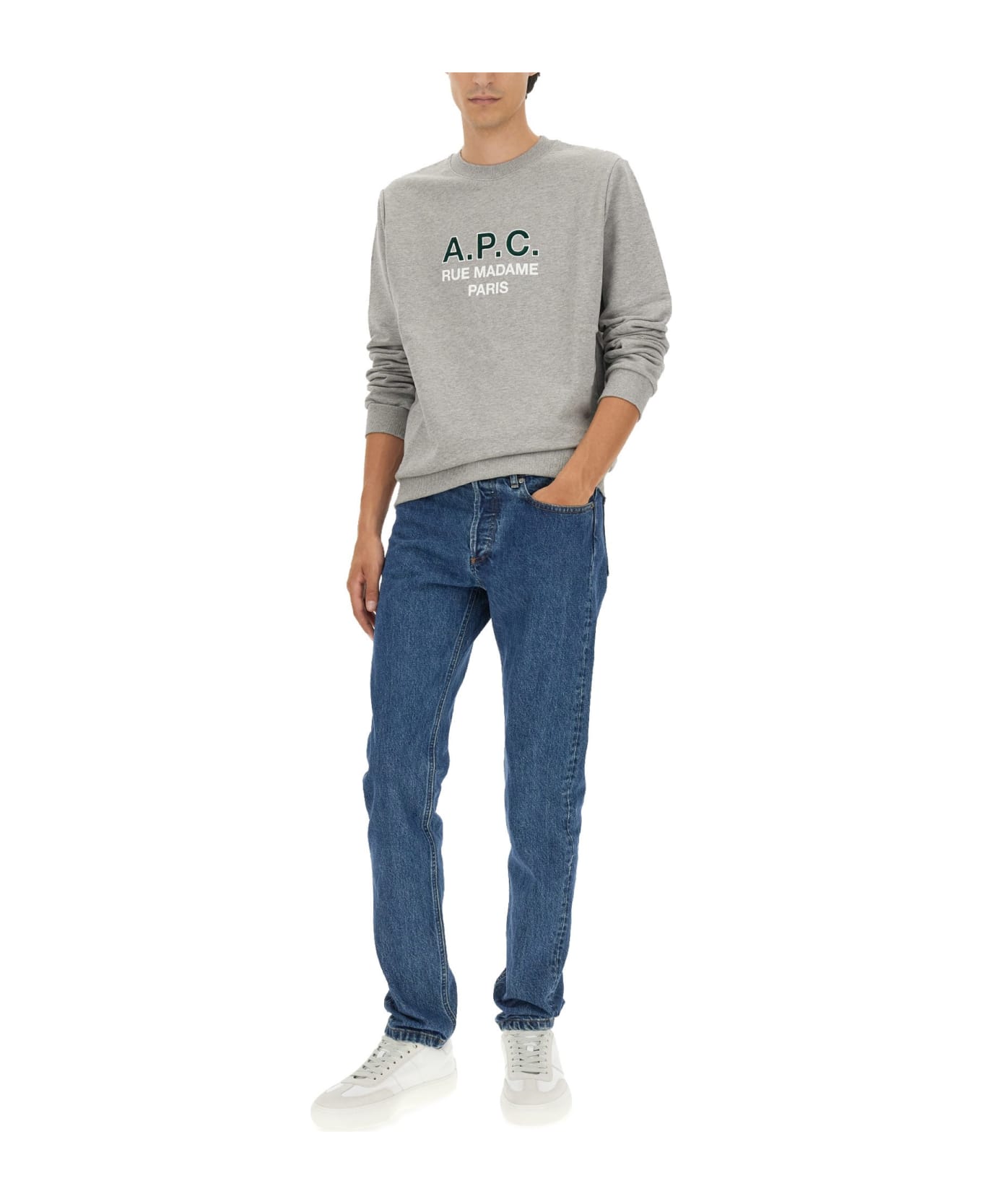 A.P.C. Sweatshirt With Logo - GRIGIO