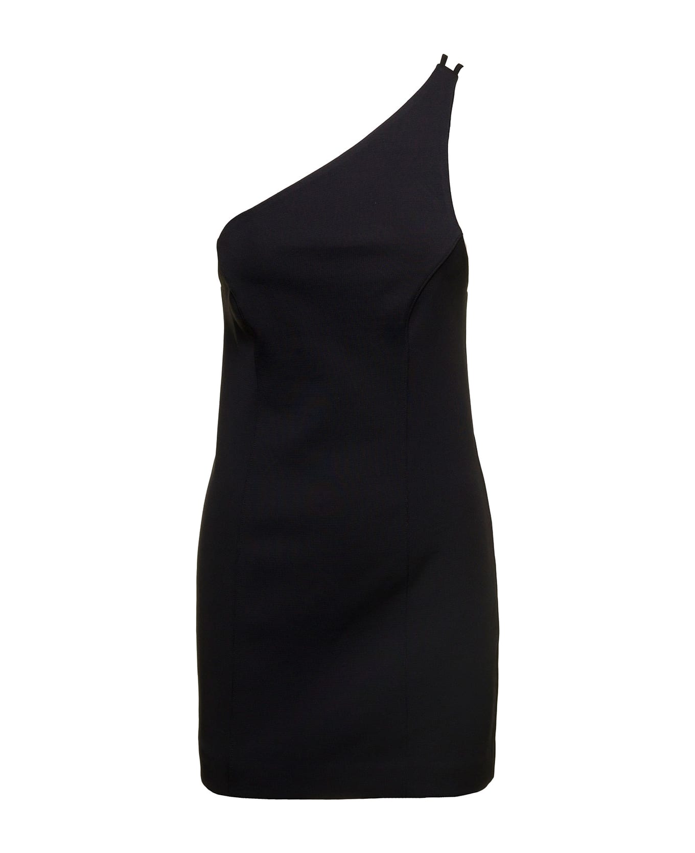 GAUGE81 'colorado' One Shoulder Mini Black Dress In Viscose Blend Woman Gauge81 - Black ワンピース＆ドレス