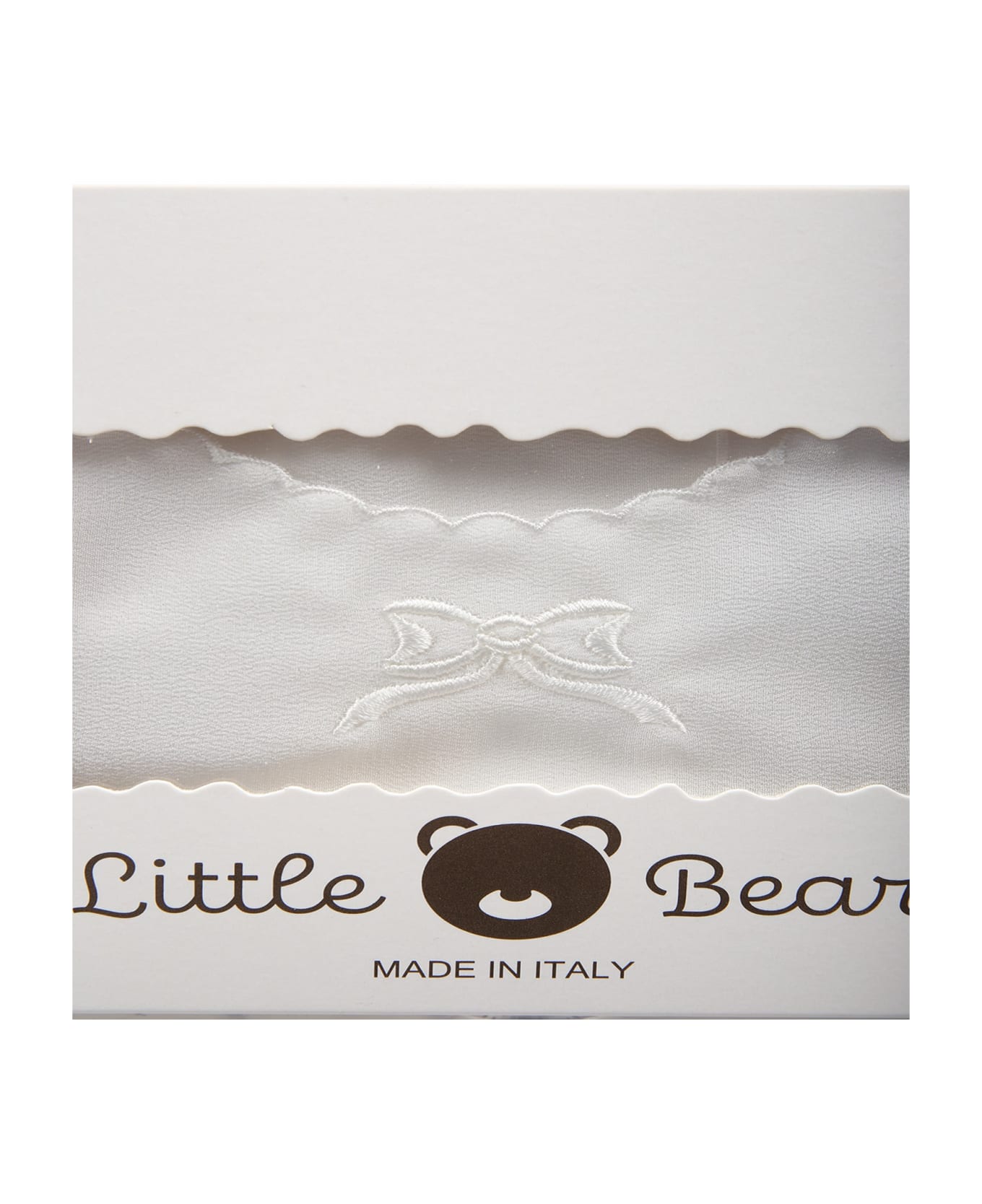Little Bear Ivory Good-luck Newborn Shirt With Bow For Babykids - Ivory シャツ