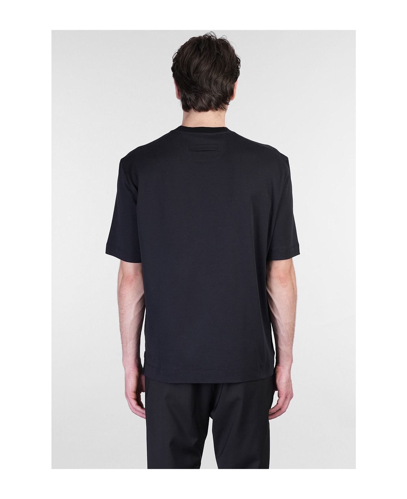 Zegna T-shirt In Black Cotton - black