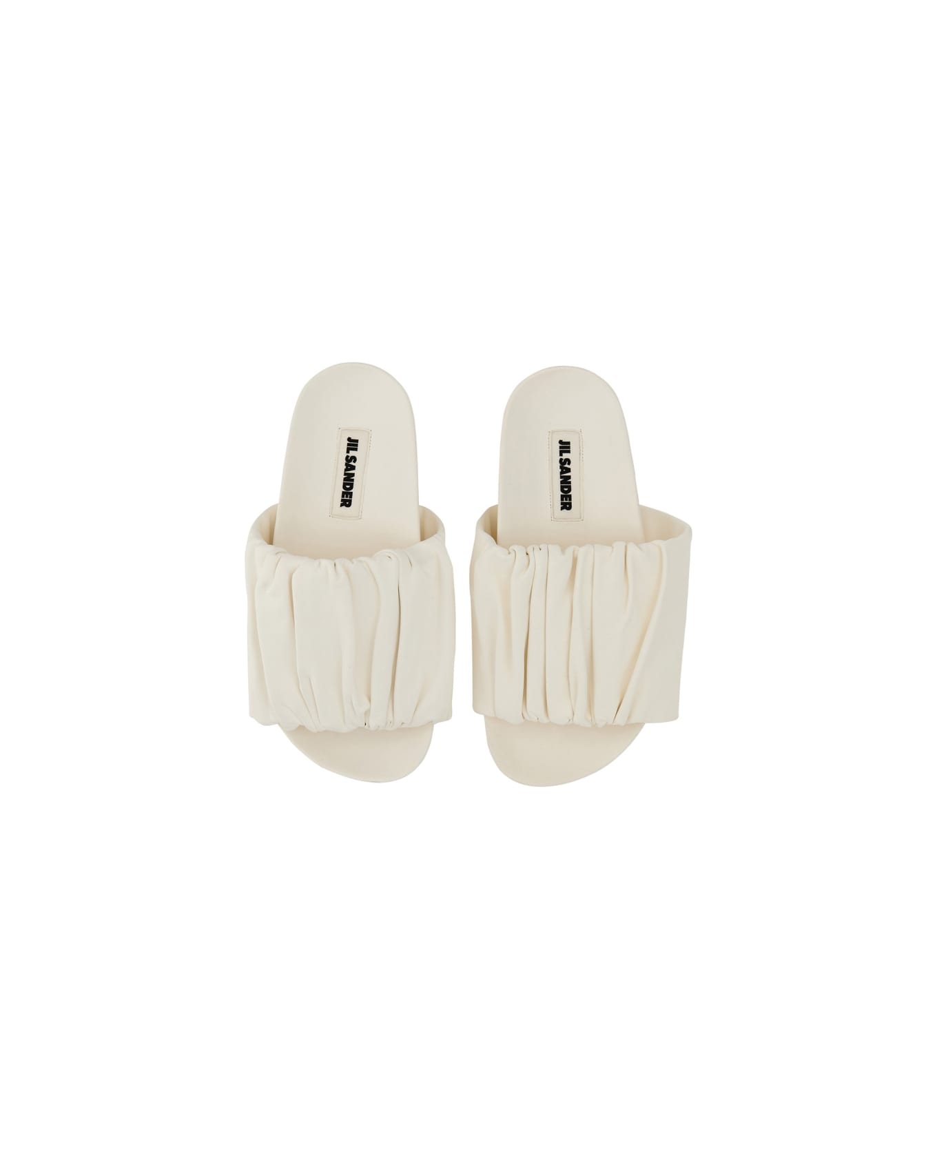Jil Sander Low Leather Sandals - WHITE