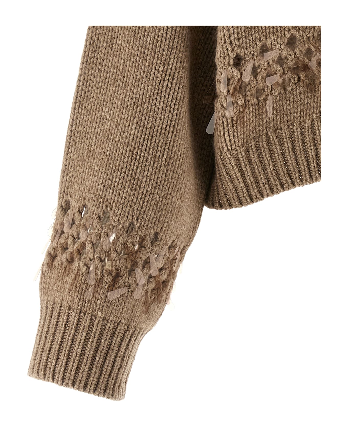 Brunello Cucinelli Drop Sequin Sweater - Beige