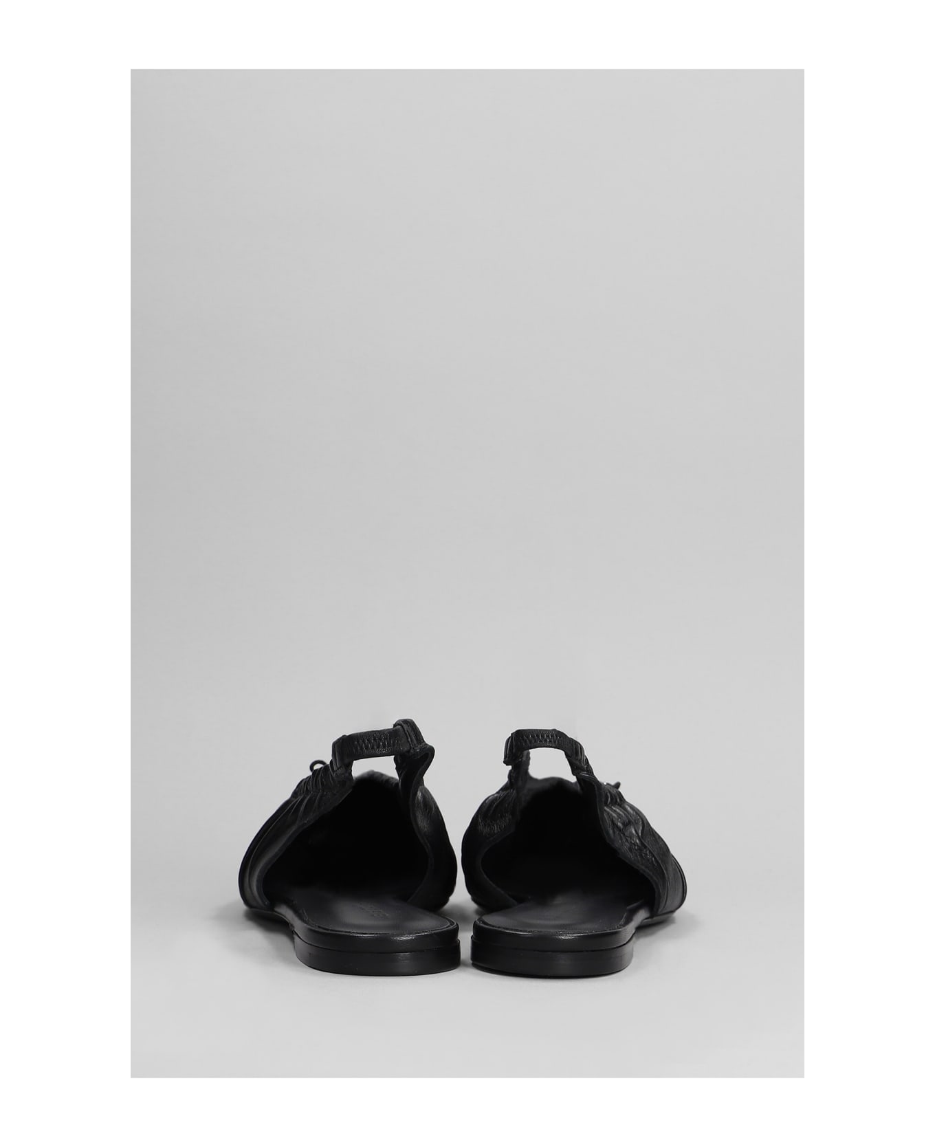 Nensi Dojaka Ballet Flats In Black Leather - black フラットシューズ
