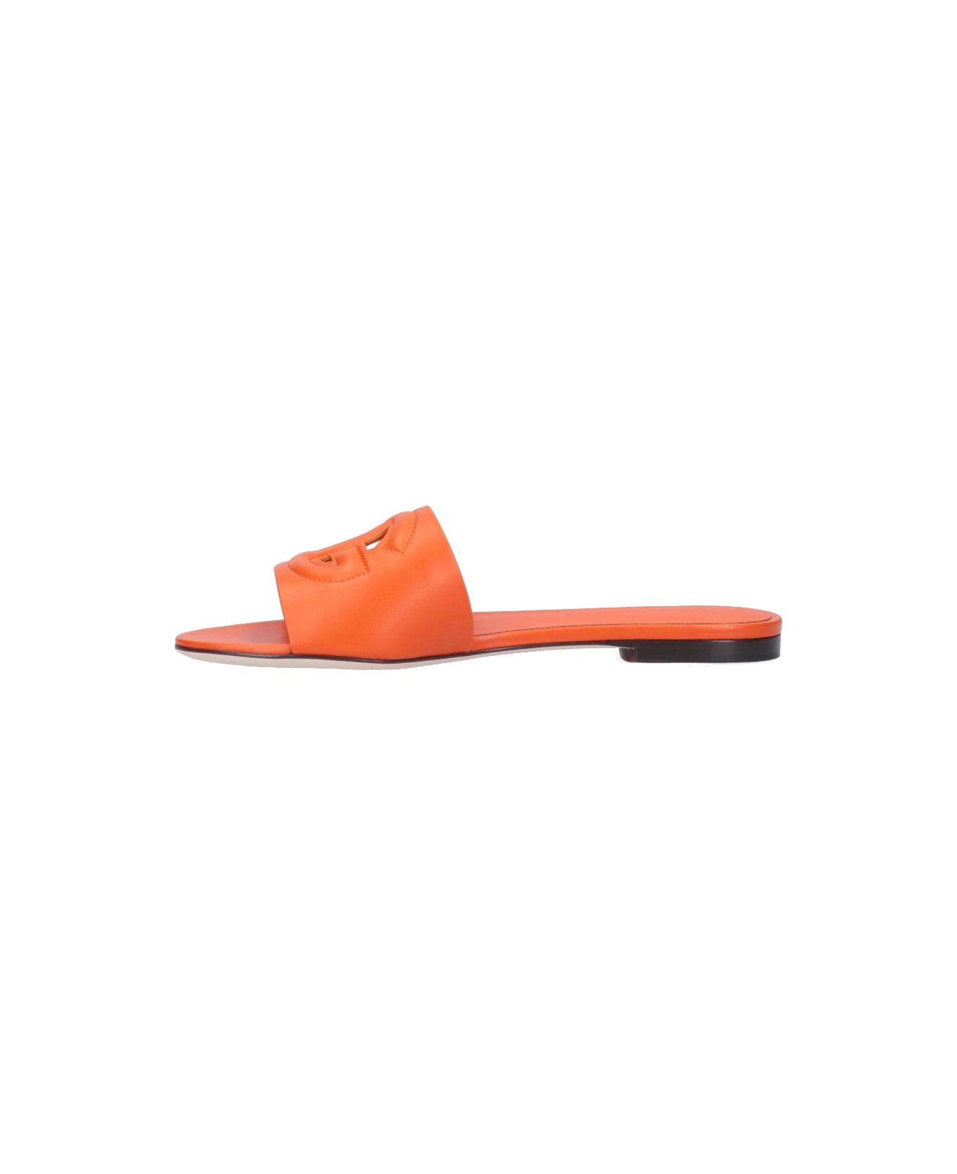 Dolce & Gabbana Logo Slides - Orange サンダル