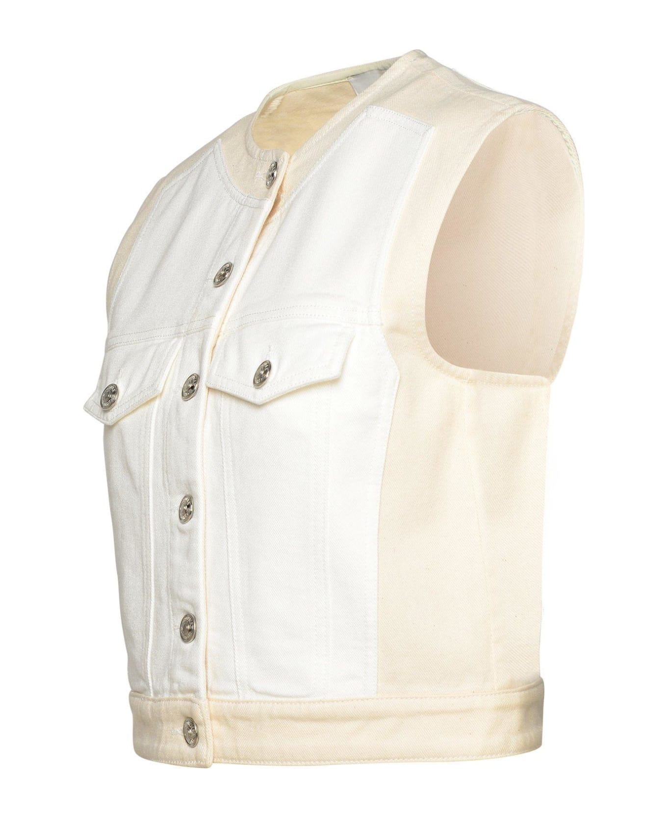 SportMax 'salita' White Cotton Vest - White