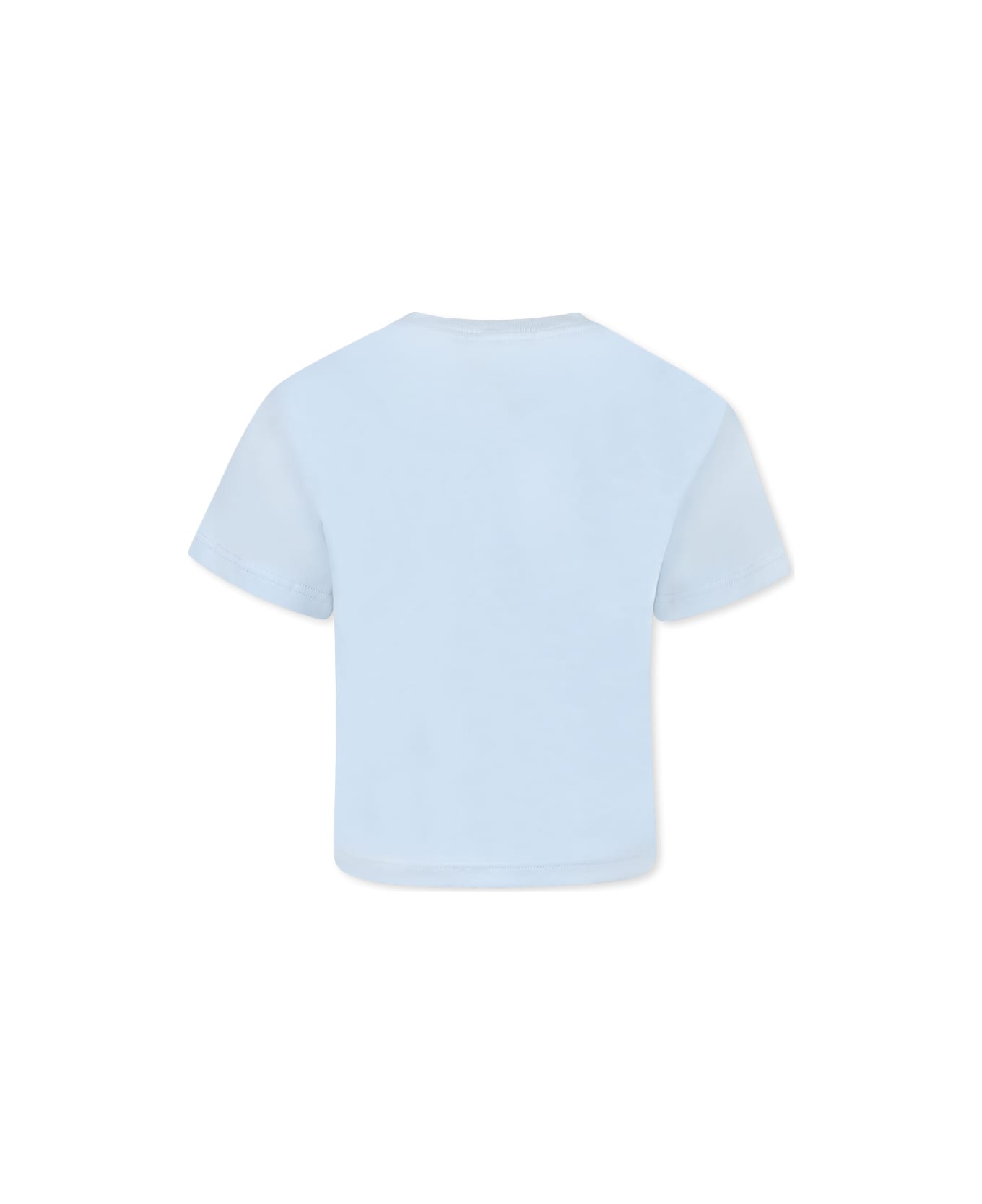 Lanvin Light Blue T-shirt For Boy With Curb Sneakers - Light Blue
