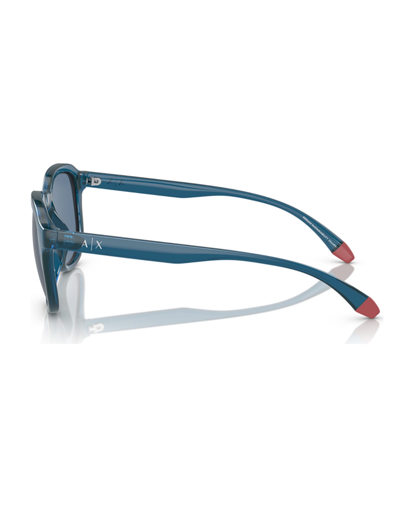 Armani Exchange Ax4129su Shiny Transparent Blue Sunglasses - Shiny Transparent Blue サングラス